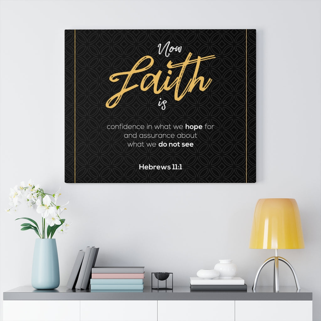 No Faith is Hebrews 11:1 Bible Verse Canvas Christian Wall Art Ready to Hang Unframed-Express Your Love Gifts