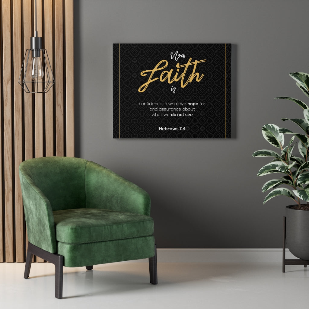 No Faith is Hebrews 11:1 Bible Verse Canvas Christian Wall Art Ready to Hang Unframed-Express Your Love Gifts