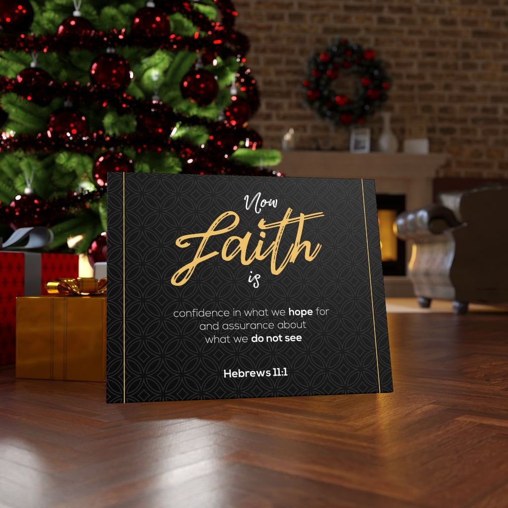 No Faith is Hebrews 11:1 Bible Verse Canvas Christian Wall Art Ready to Hang Unframed-Express Your Love Gifts