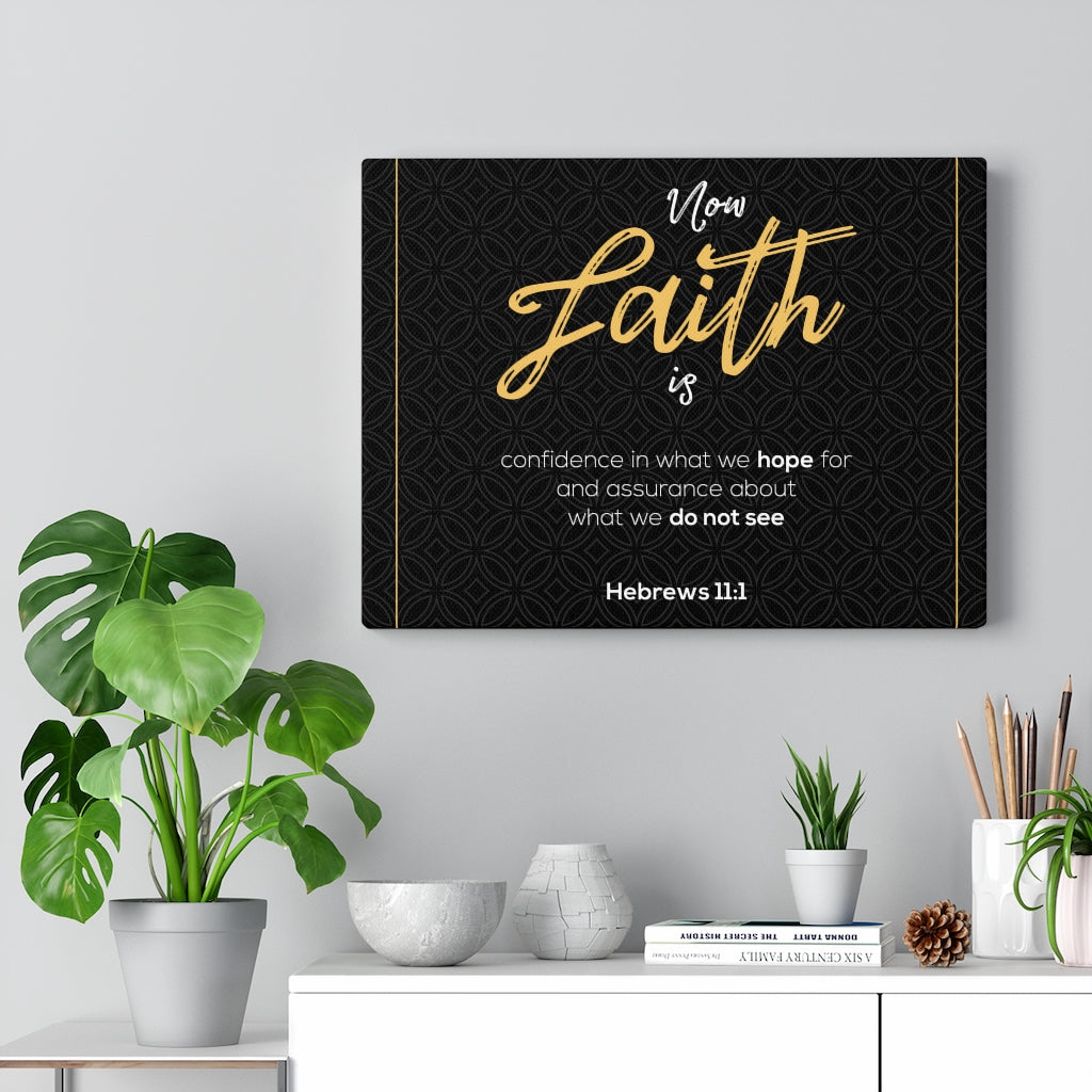 No Faith is Hebrews 11:1 Bible Verse Canvas Christian Wall Art Ready to Hang Unframed-Express Your Love Gifts
