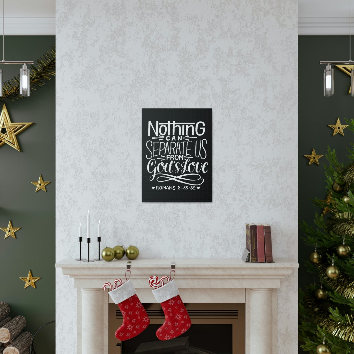 Scripture Walls Nothing Can Separate Us Romans 8:38 Bible Verse Canvas Christian Wall Art Ready to Hang Unframed-Express Your Love Gifts