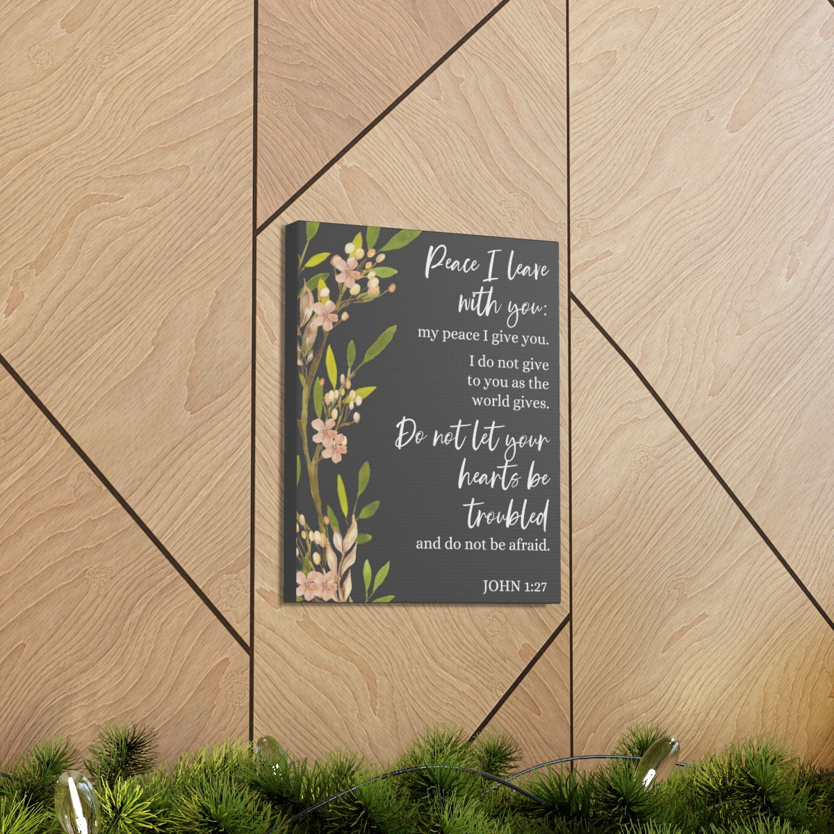 Scripture Walls Peace I Leave With You John 1:27 Bible Verse Canvas Christian Wall Art Ready to Hang Unframed-Express Your Love Gifts