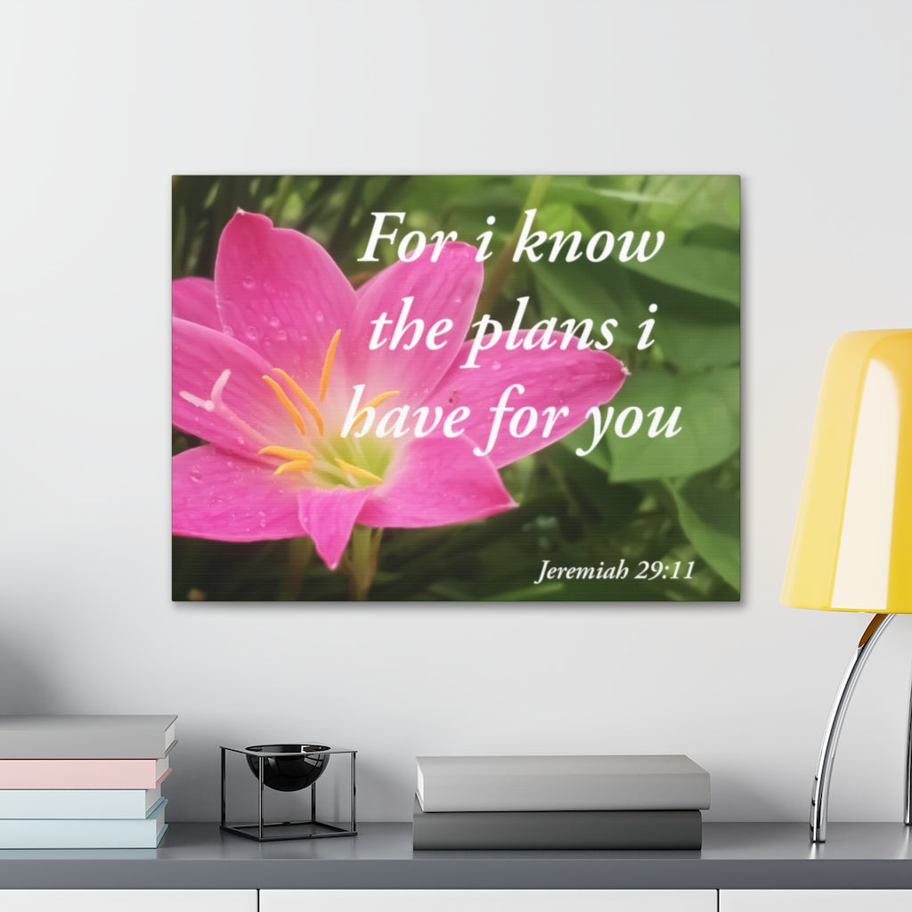 Plans I Have Jeremiah 29:11 Bible Verse Canvas Christian Wall Art Ready to Hang Unframed-Express Your Love Gifts