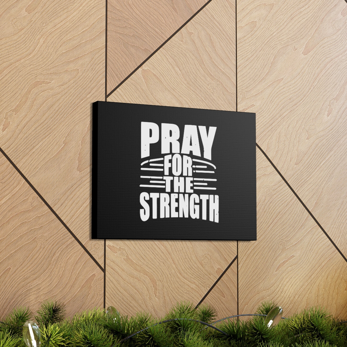 Pray For The Strength Isaiah 41:10 Black Christian Wall Art Bible Verse Print Ready to Hang Unframed-Express Your Love Gifts