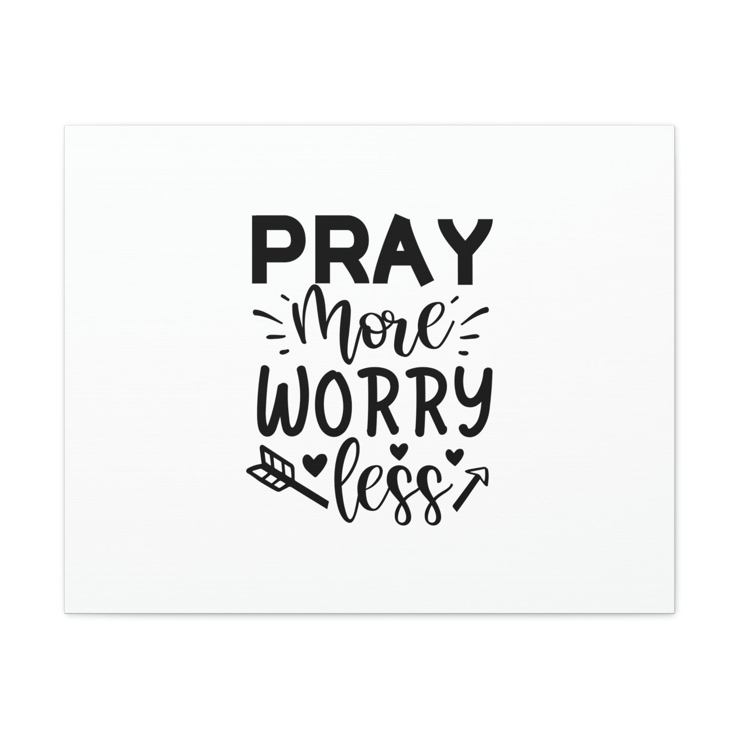 Pray More Worry Less Ephesians 6:18 Arrow Christian Wall Art Bible Verse Print Ready to Hang Unframed-Express Your Love Gifts