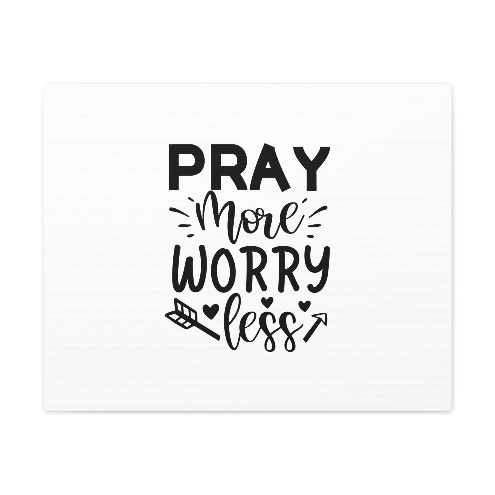 Pray More Worry Less Ephesians 6:18 Arrow Christian Wall Art Bible Verse Print Ready to Hang Unframed-Express Your Love Gifts