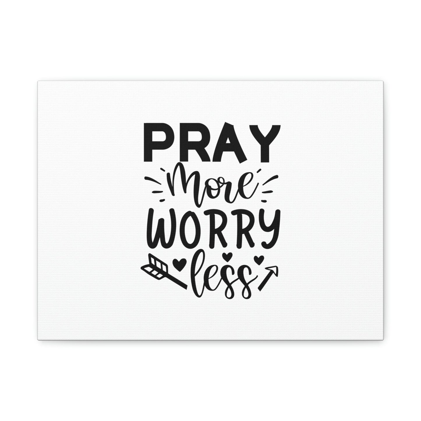Pray More Worry Less Ephesians 6:18 Arrow Christian Wall Art Bible Verse Print Ready to Hang Unframed-Express Your Love Gifts