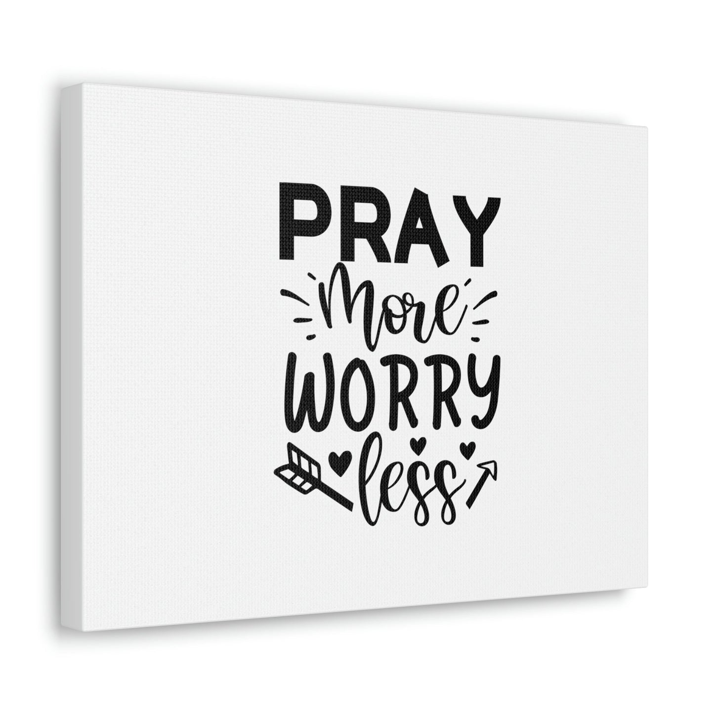 Pray More Worry Less Ephesians 6:18 Arrow Christian Wall Art Bible Verse Print Ready to Hang Unframed-Express Your Love Gifts