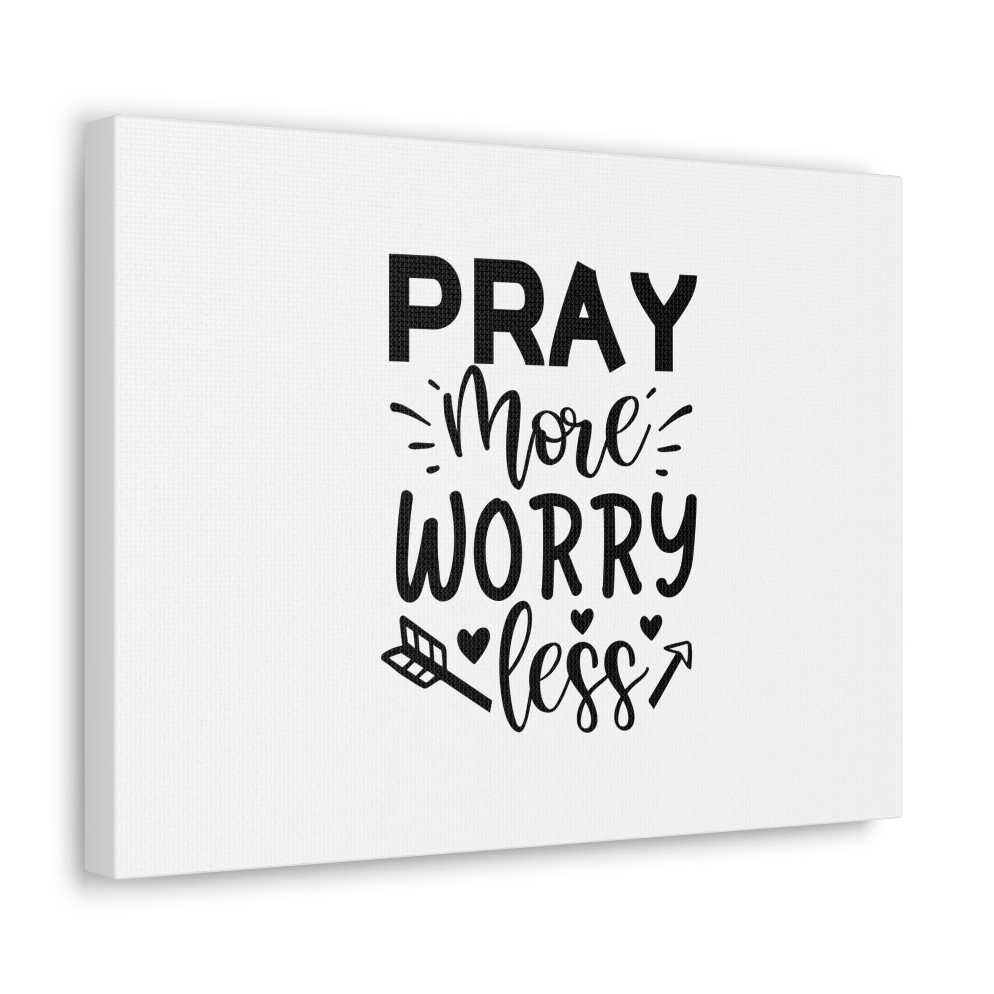 Pray More Worry Less Ephesians 6:18 Arrow Christian Wall Art Bible Verse Print Ready to Hang Unframed-Express Your Love Gifts