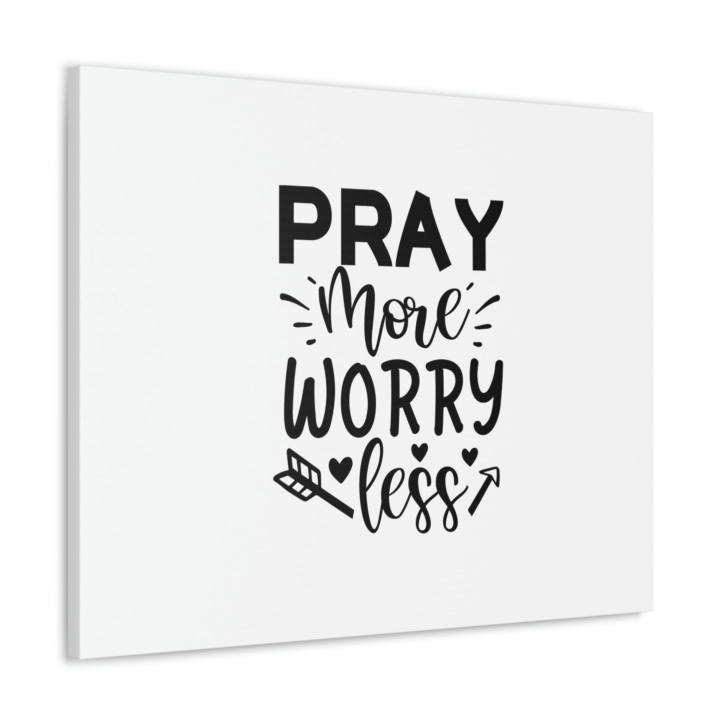 Pray More Worry Less Ephesians 6:18 Arrow Christian Wall Art Bible Verse Print Ready to Hang Unframed-Express Your Love Gifts