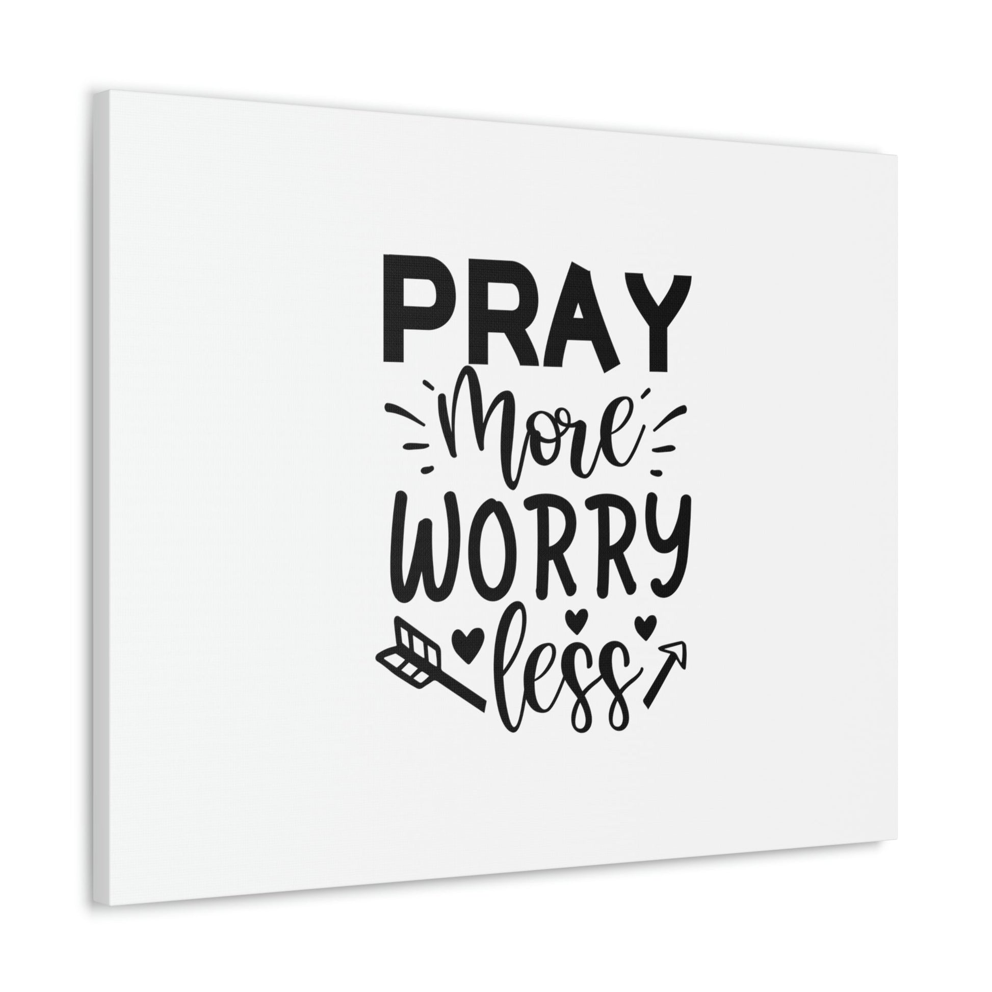 Pray More Worry Less Ephesians 6:18 Arrow Christian Wall Art Bible Verse Print Ready to Hang Unframed-Express Your Love Gifts
