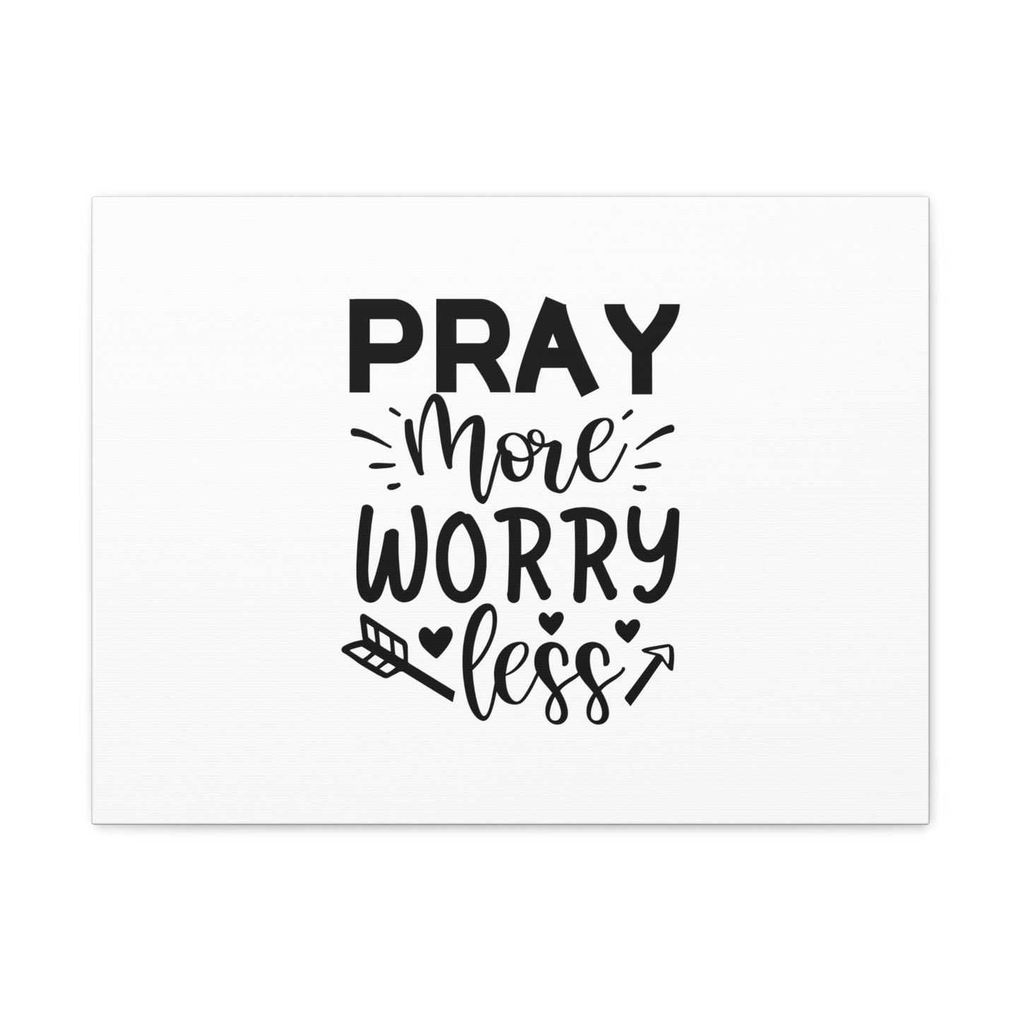 Pray More Worry Less Ephesians 6:18 Arrow Christian Wall Art Bible Verse Print Ready to Hang Unframed-Express Your Love Gifts