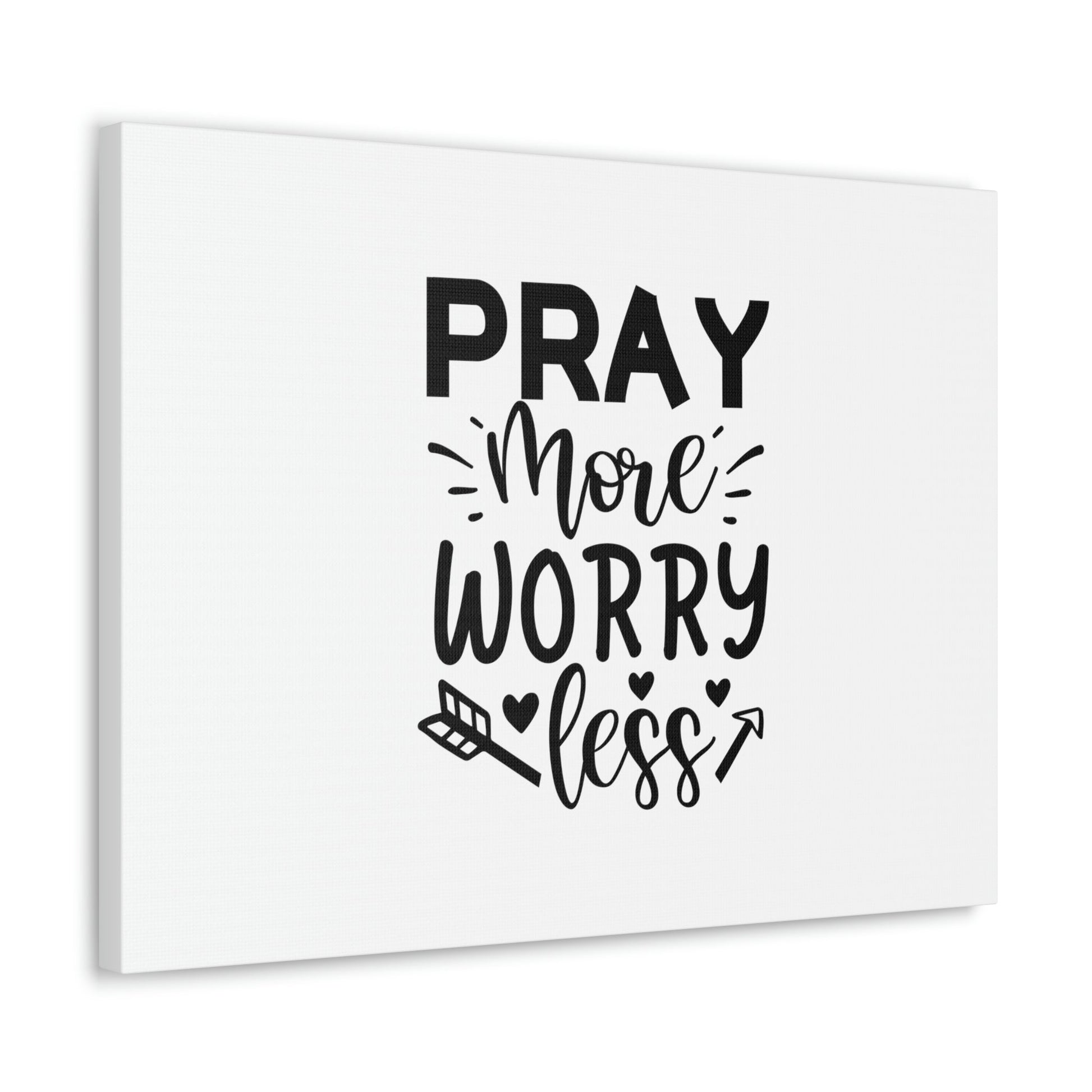 Pray More Worry Less Ephesians 6:18 Arrow Christian Wall Art Bible Verse Print Ready to Hang Unframed-Express Your Love Gifts