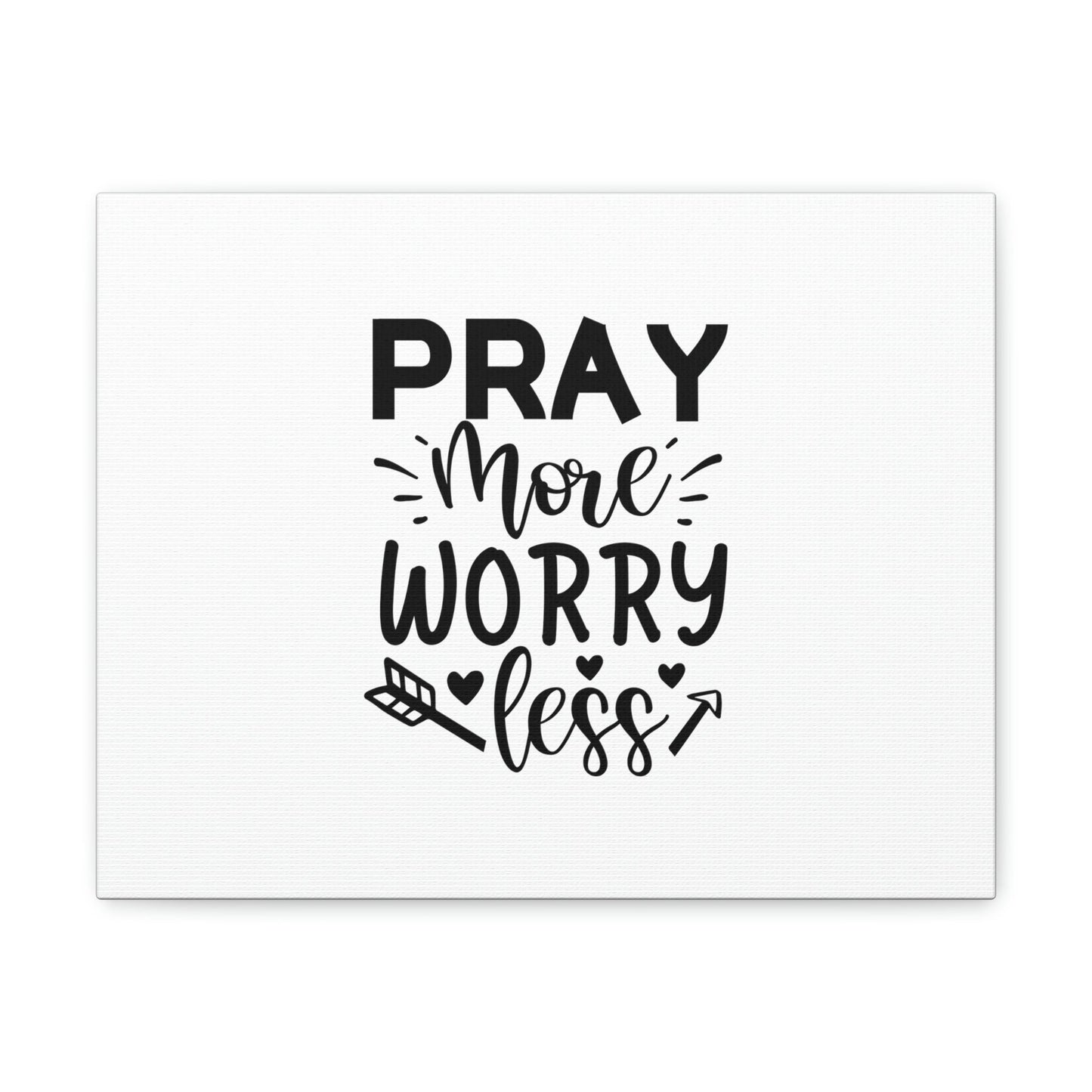 Pray More Worry Less Ephesians 6:18 Arrow Christian Wall Art Bible Verse Print Ready to Hang Unframed-Express Your Love Gifts