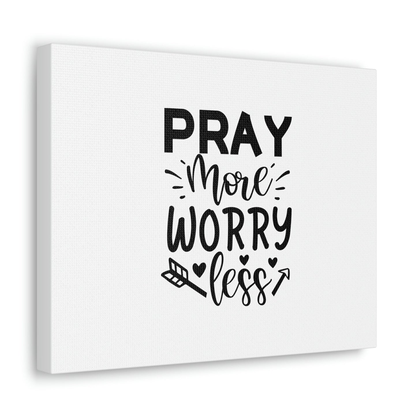 Pray More Worry Less Ephesians 6:18 Arrow Christian Wall Art Bible Verse Print Ready to Hang Unframed-Express Your Love Gifts