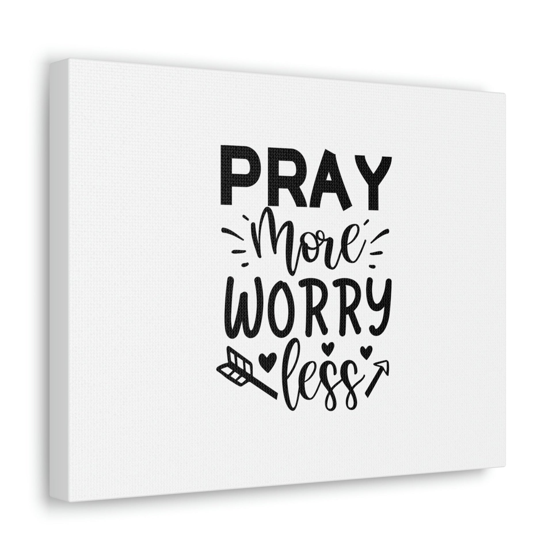 Pray More Worry Less Ephesians 6:18 Arrow Christian Wall Art Bible Verse Print Ready to Hang Unframed-Express Your Love Gifts
