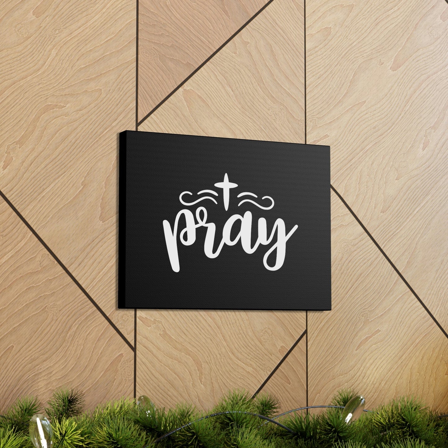 Pray Philippians 4:6 Cross Black Christian Wall Art Bible Verse Print Ready to Hang Unframed-Express Your Love Gifts