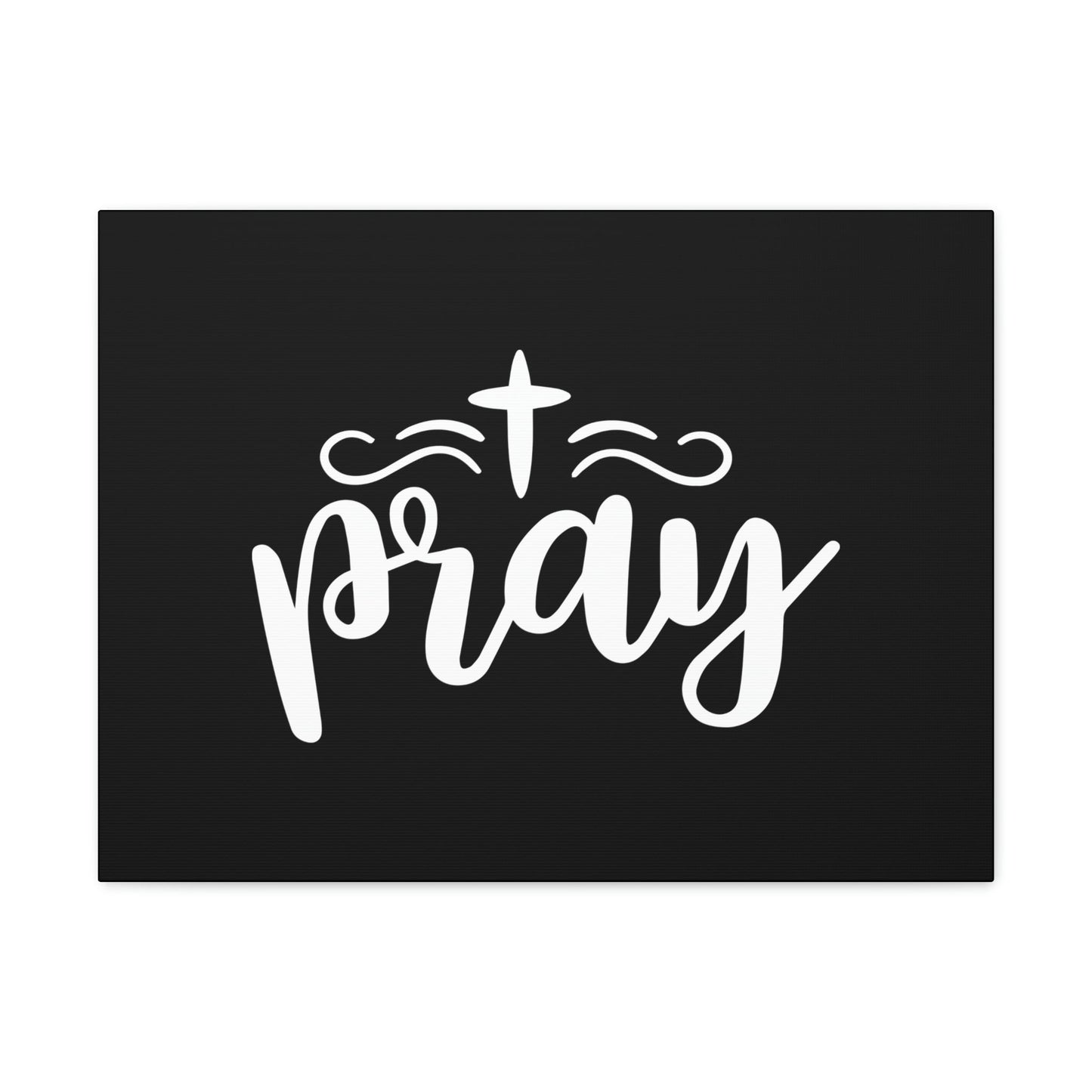 Pray Philippians 4:6 Cross Black Christian Wall Art Bible Verse Print Ready to Hang Unframed-Express Your Love Gifts