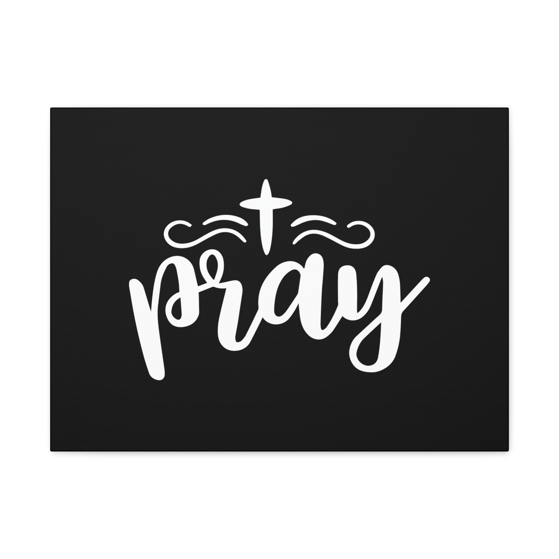 Pray Philippians 4:6 Cross Black Christian Wall Art Bible Verse Print Ready to Hang Unframed-Express Your Love Gifts