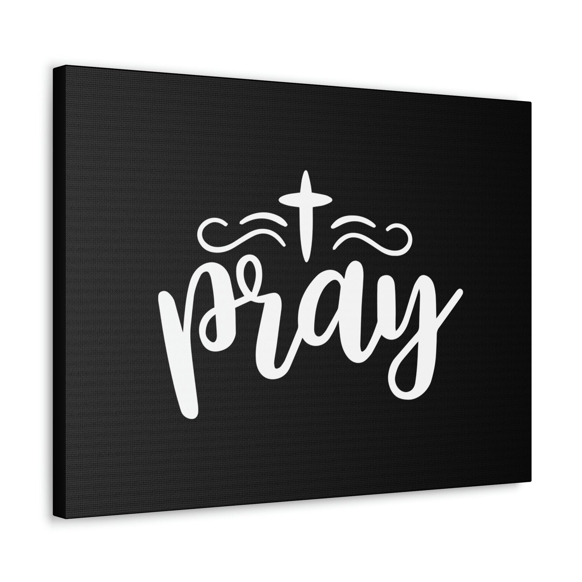 Pray Philippians 4:6 Cross Black Christian Wall Art Bible Verse Print Ready to Hang Unframed-Express Your Love Gifts