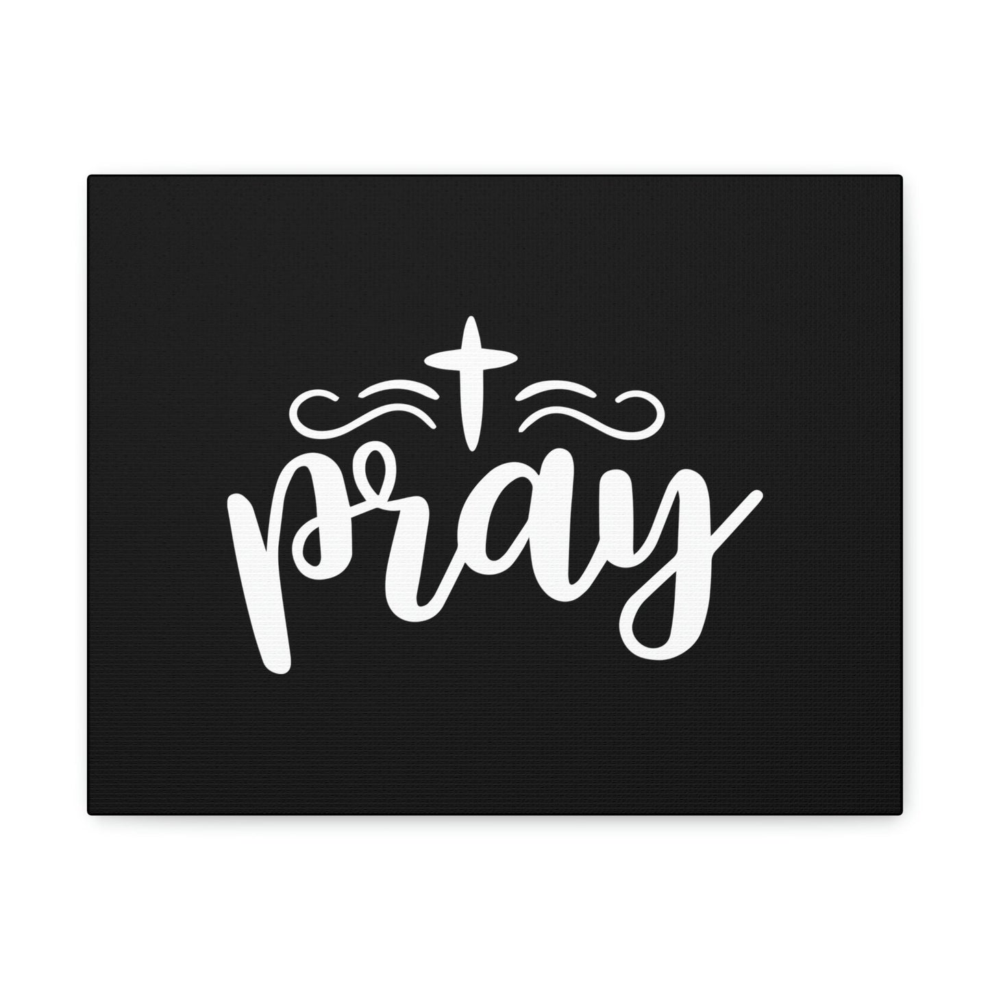 Pray Philippians 4:6 Cross Black Christian Wall Art Bible Verse Print Ready to Hang Unframed-Express Your Love Gifts