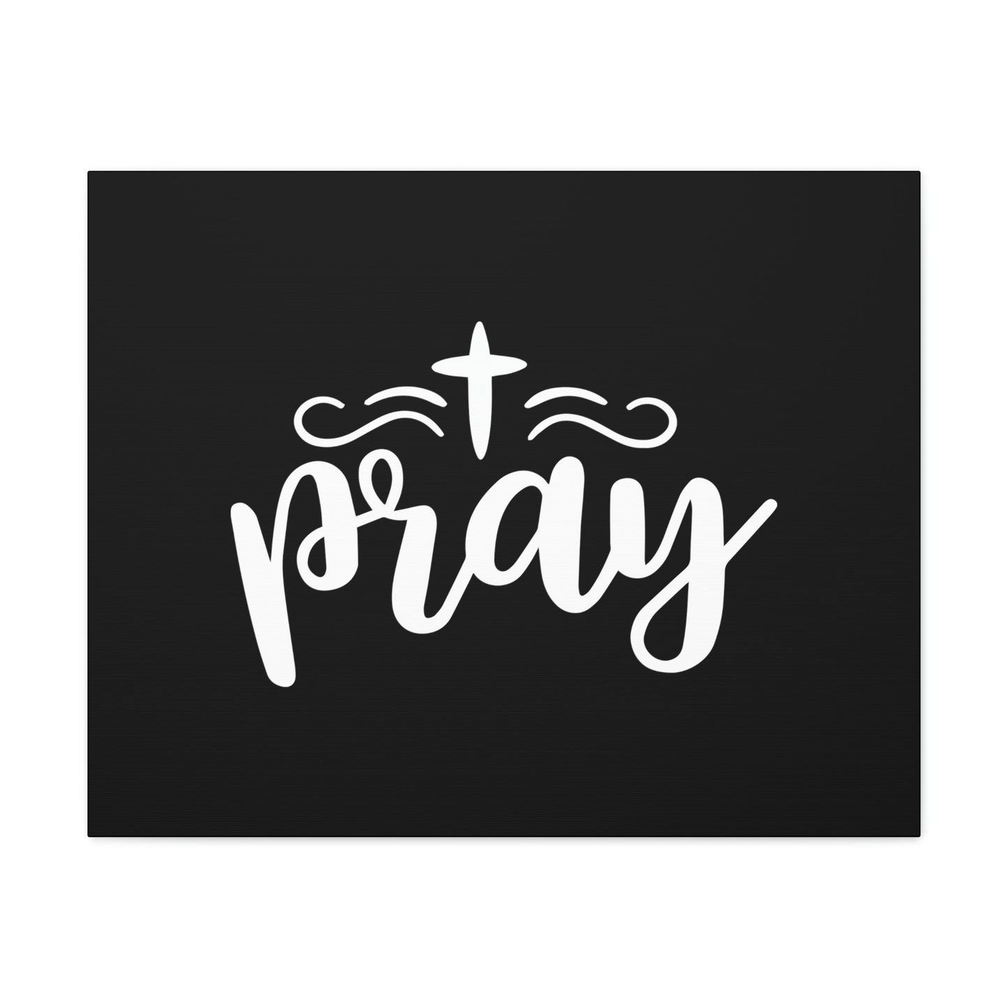 Pray Philippians 4:6 Cross Black Christian Wall Art Bible Verse Print Ready to Hang Unframed-Express Your Love Gifts