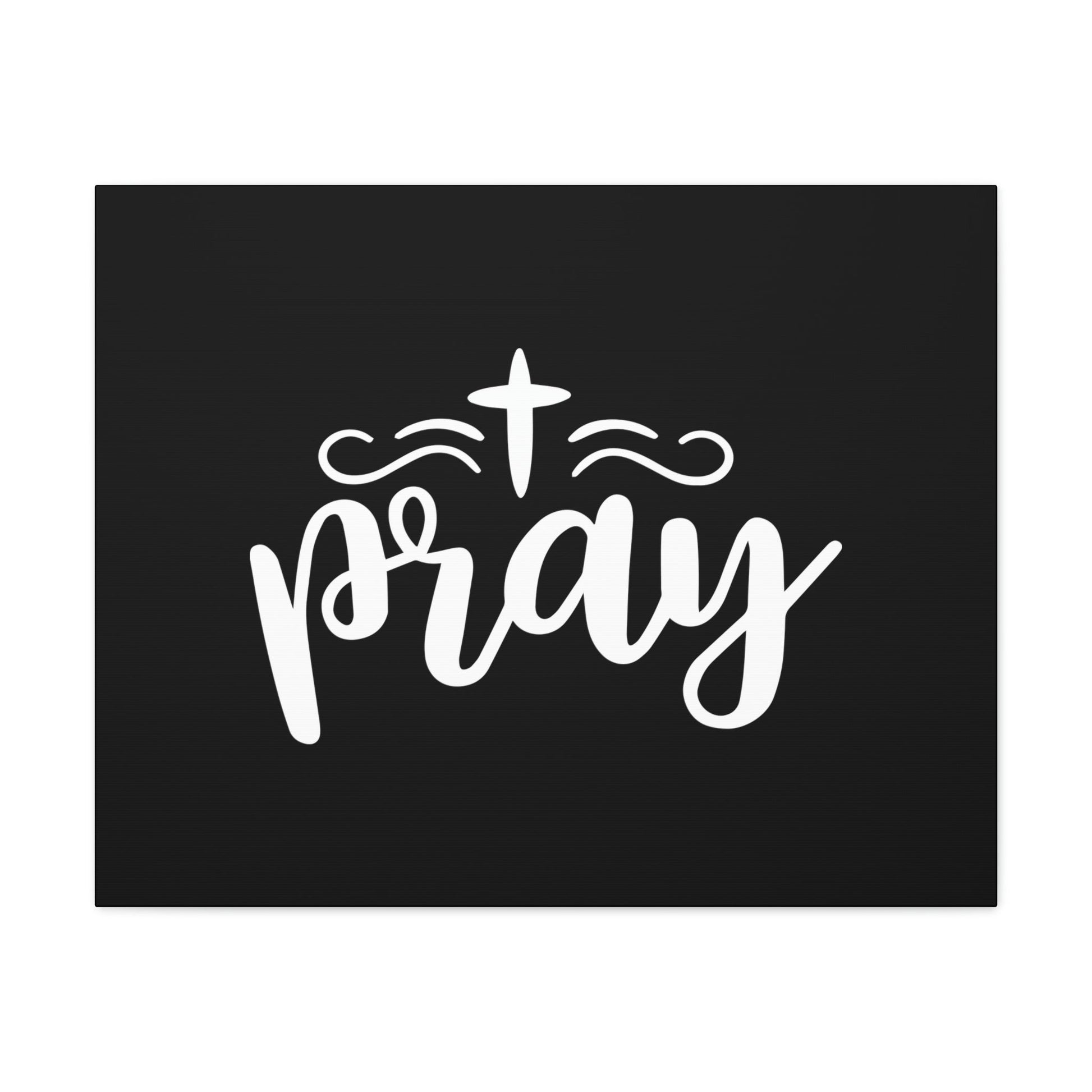 Pray Philippians 4:6 Cross Black Christian Wall Art Bible Verse Print Ready to Hang Unframed-Express Your Love Gifts