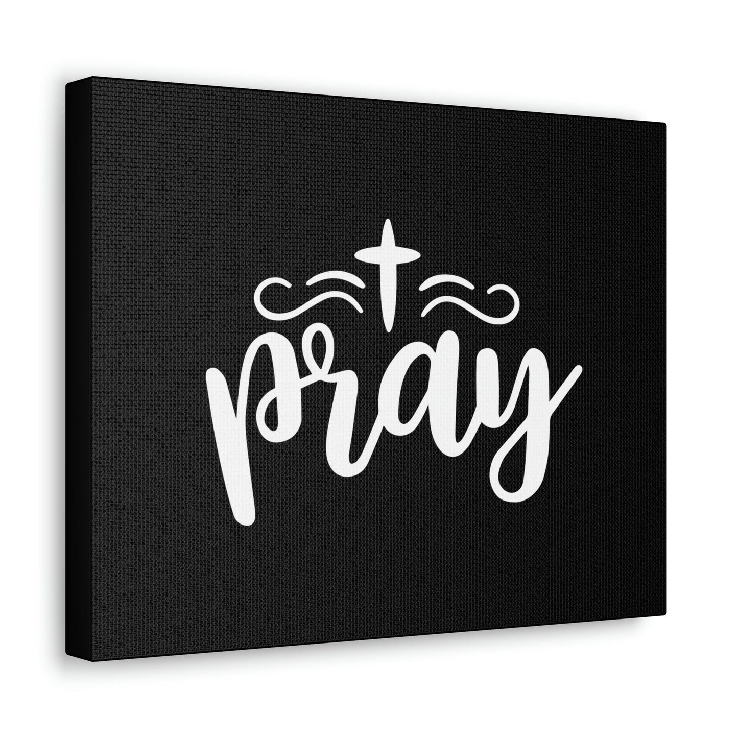Pray Philippians 4:6 Cross Black Christian Wall Art Bible Verse Print Ready to Hang Unframed-Express Your Love Gifts
