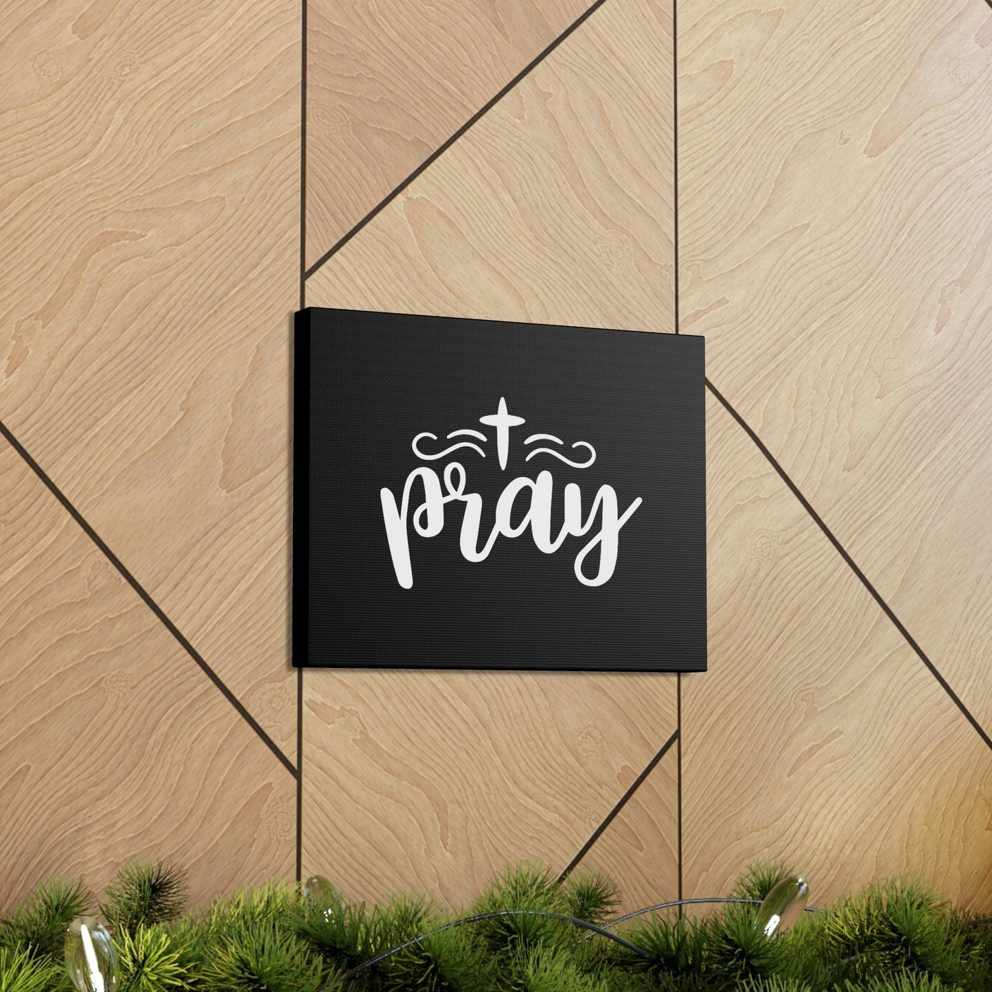 Pray Philippians 4:6 Cross Black Christian Wall Art Bible Verse Print Ready to Hang Unframed-Express Your Love Gifts