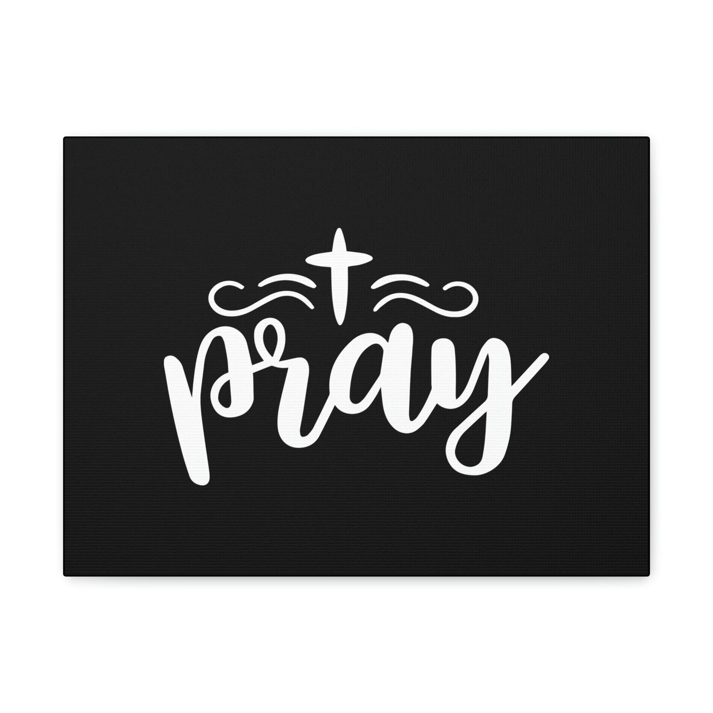 Pray Philippians 4:6 Cross Black Christian Wall Art Bible Verse Print Ready to Hang Unframed-Express Your Love Gifts
