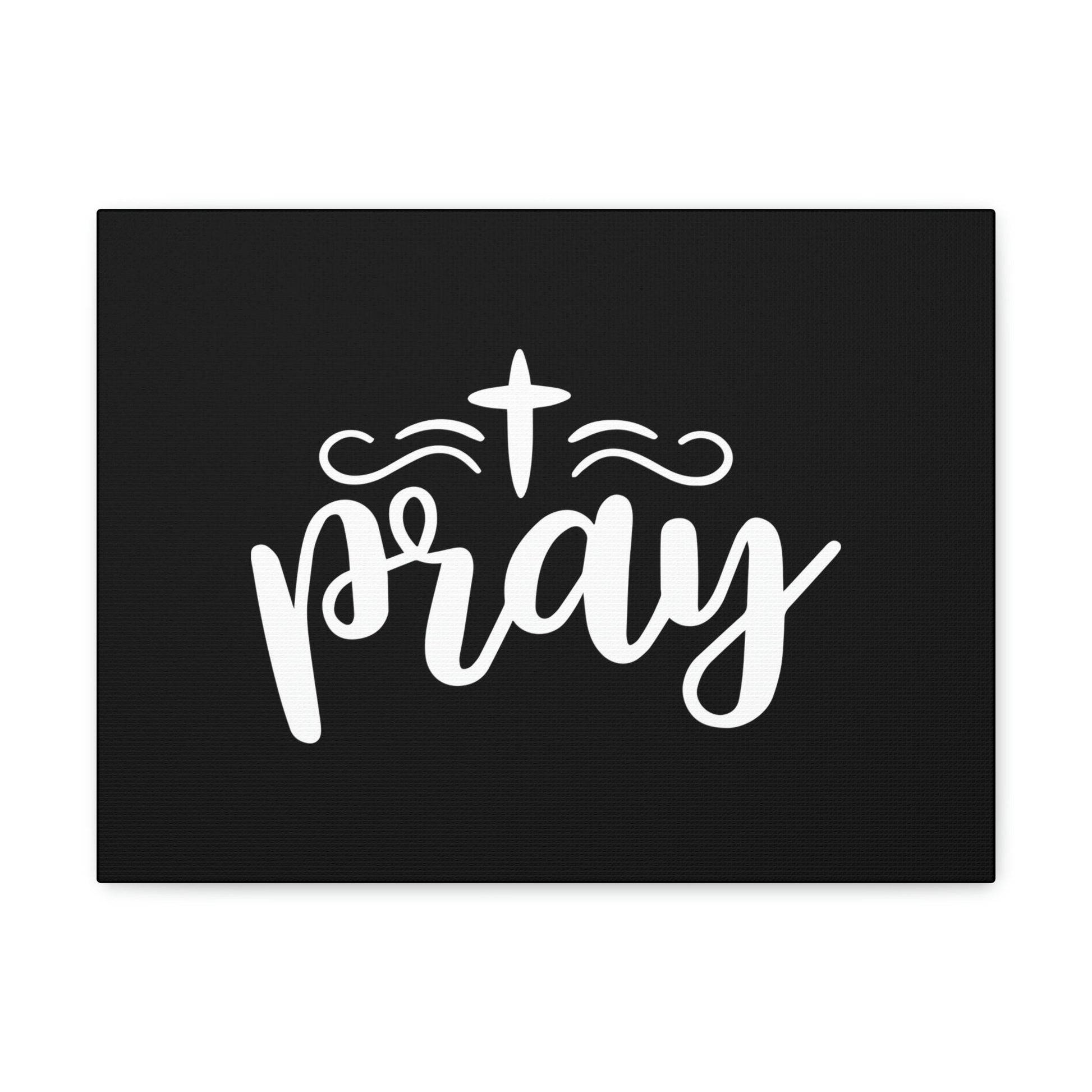 Pray Philippians 4:6 Cross Black Christian Wall Art Bible Verse Print Ready to Hang Unframed-Express Your Love Gifts