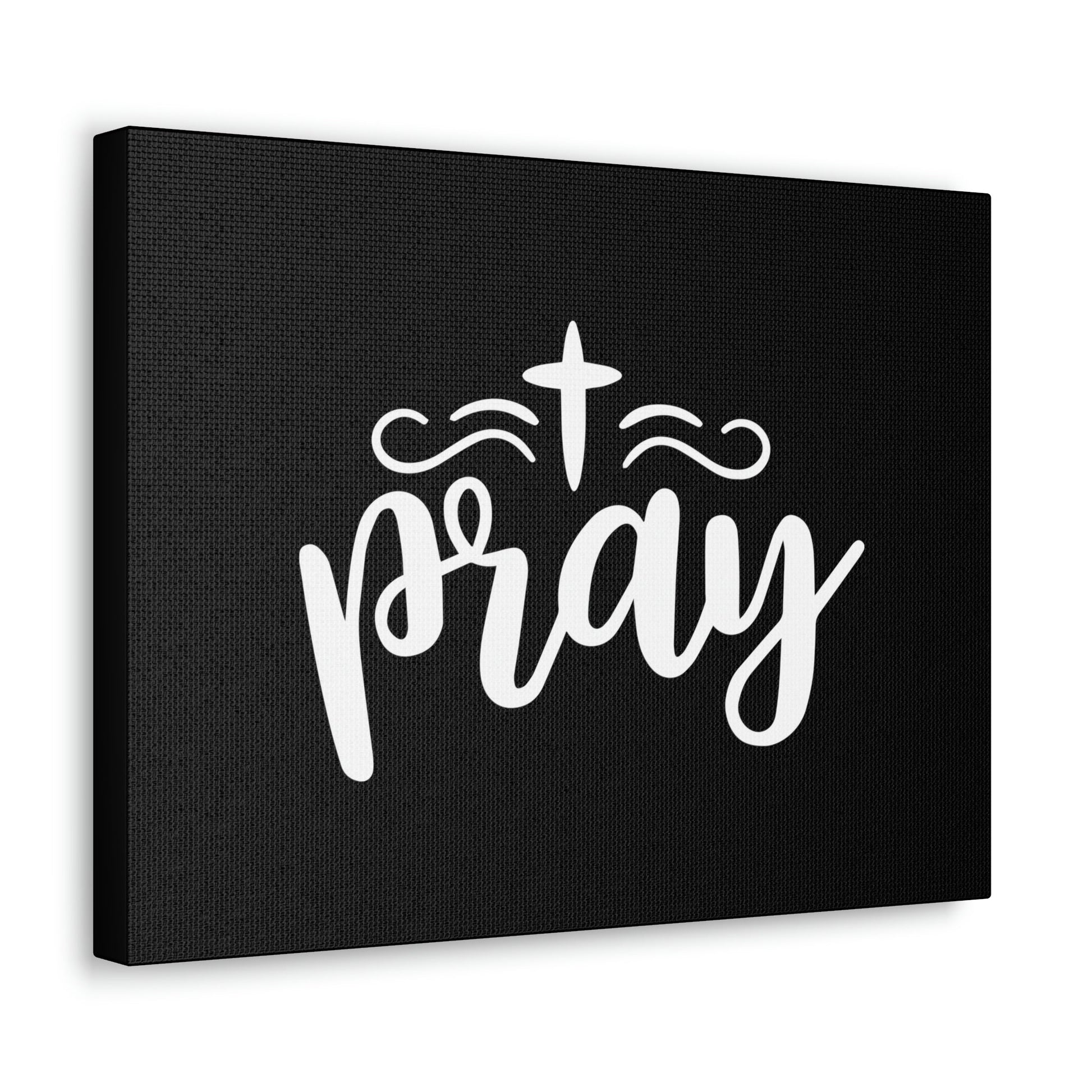 Pray Philippians 4:6 Cross Black Christian Wall Art Bible Verse Print Ready to Hang Unframed-Express Your Love Gifts