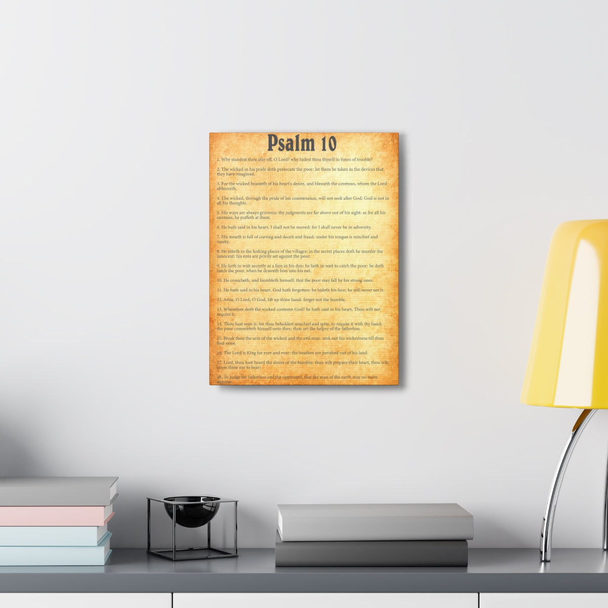 Scripture Walls Psalm 10 Chapter Gold Bible Canvas Christian Wall Art Ready to Hang Unframed-Express Your Love Gifts