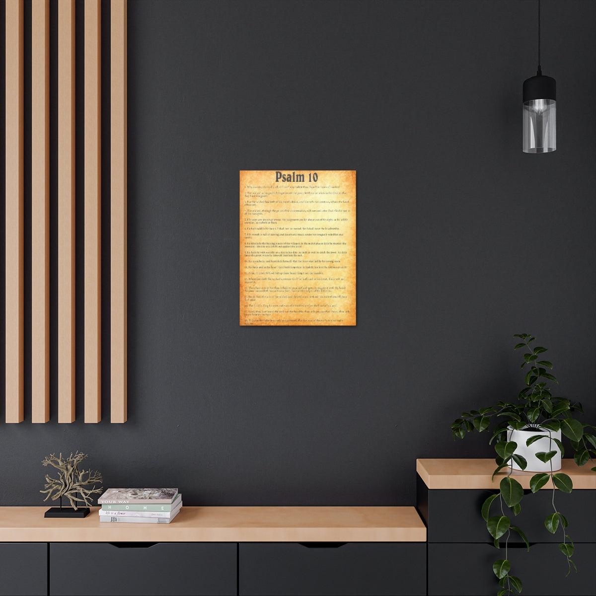 Scripture Walls Psalm 10 Chapter Gold Bible Canvas Christian Wall Art Ready to Hang Unframed-Express Your Love Gifts