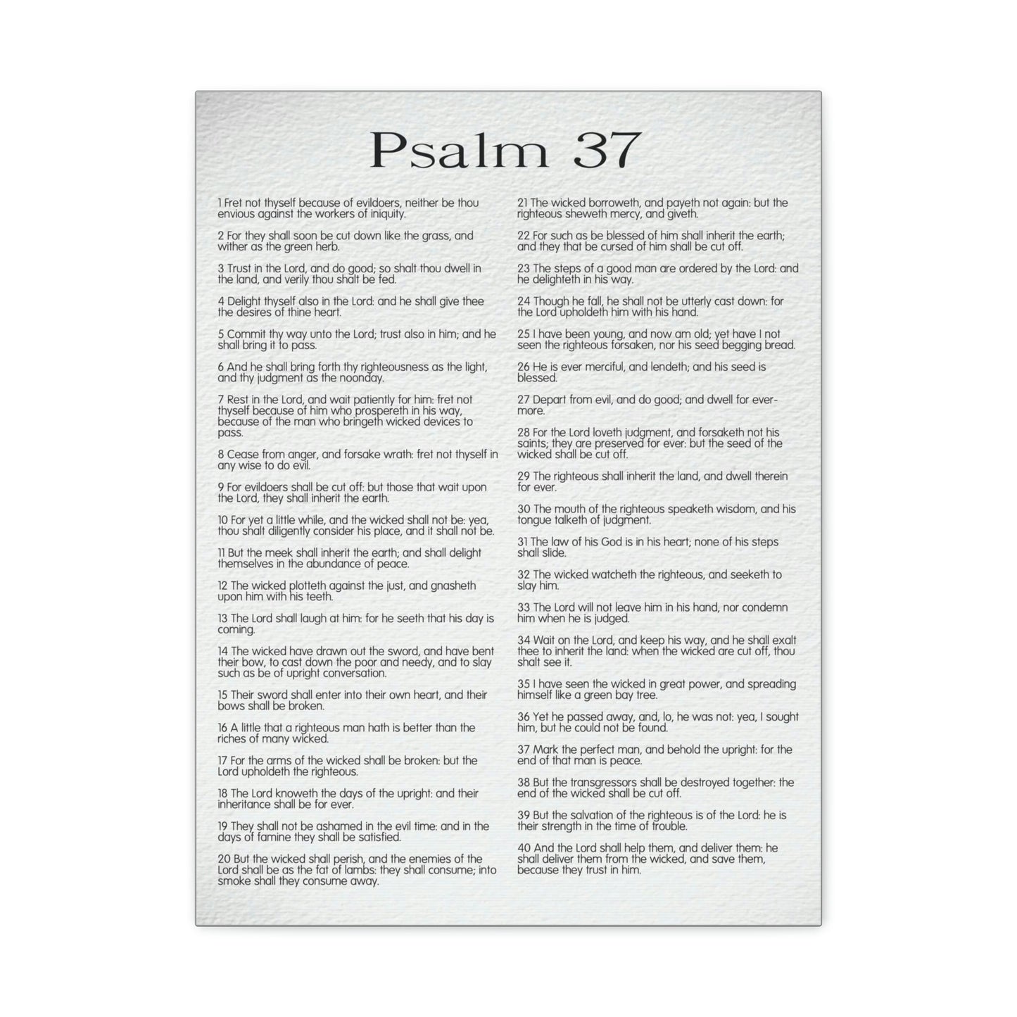 Psalm 37 Delighting in His Righteousness Christian Wall Art Bible Verse Print Ready to Hang Unframed-Express Your Love Gifts