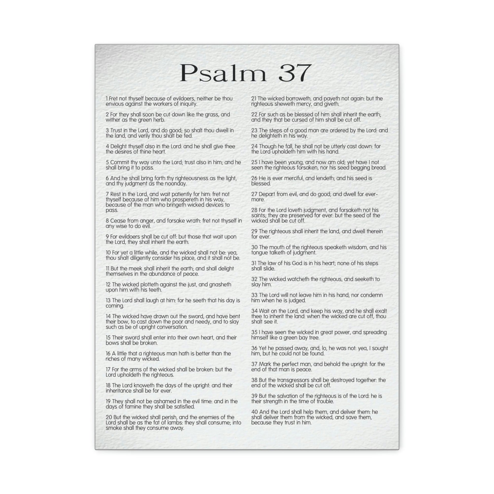 Psalm 37 Delighting in His Righteousness Christian Wall Art Bible Verse Print Ready to Hang Unframed-Express Your Love Gifts