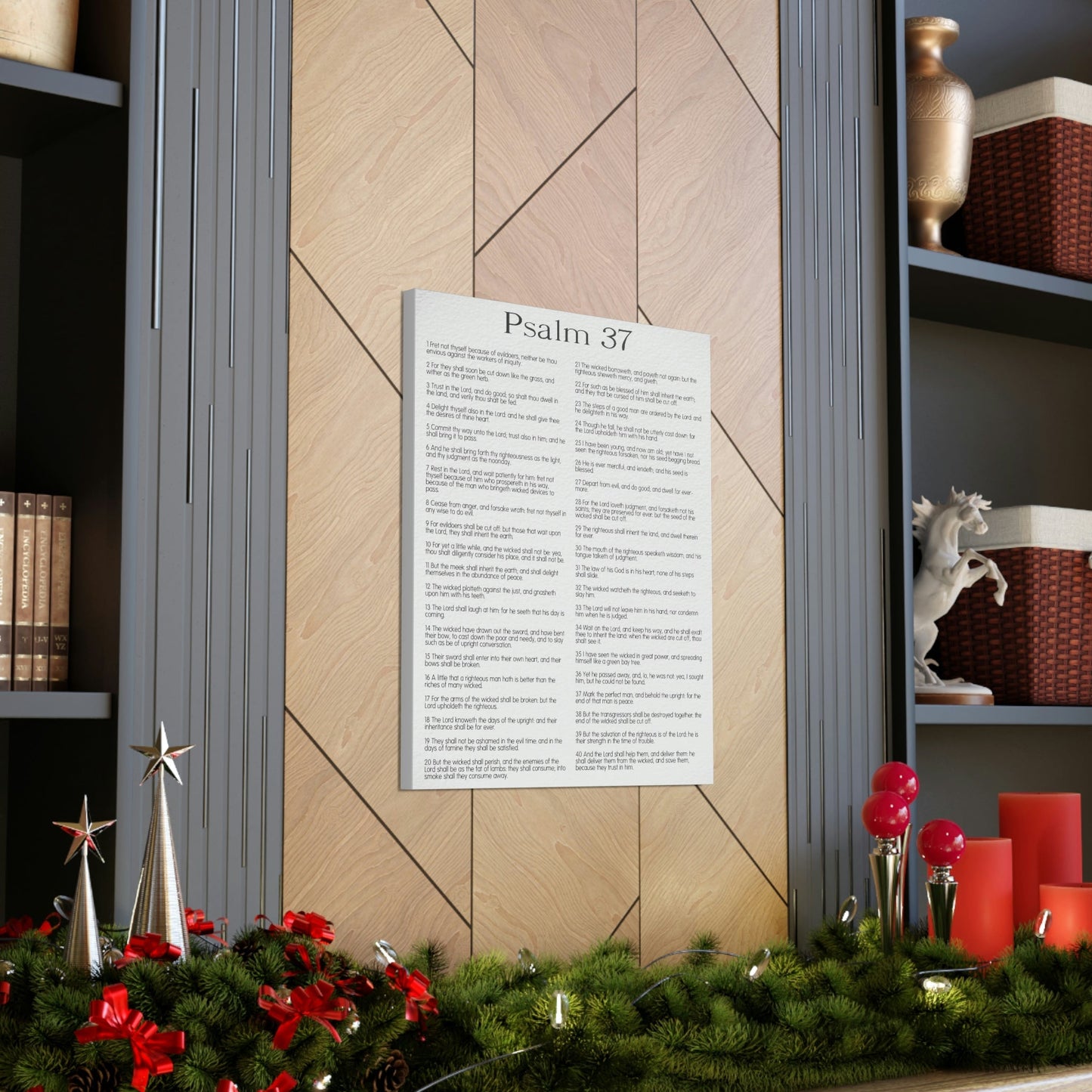 Scripture Walls Psalm 37 Delighting in His Righteousness Christian Wall Art Bible Verse Print Ready to Hang Unframed-Express Your Love Gifts