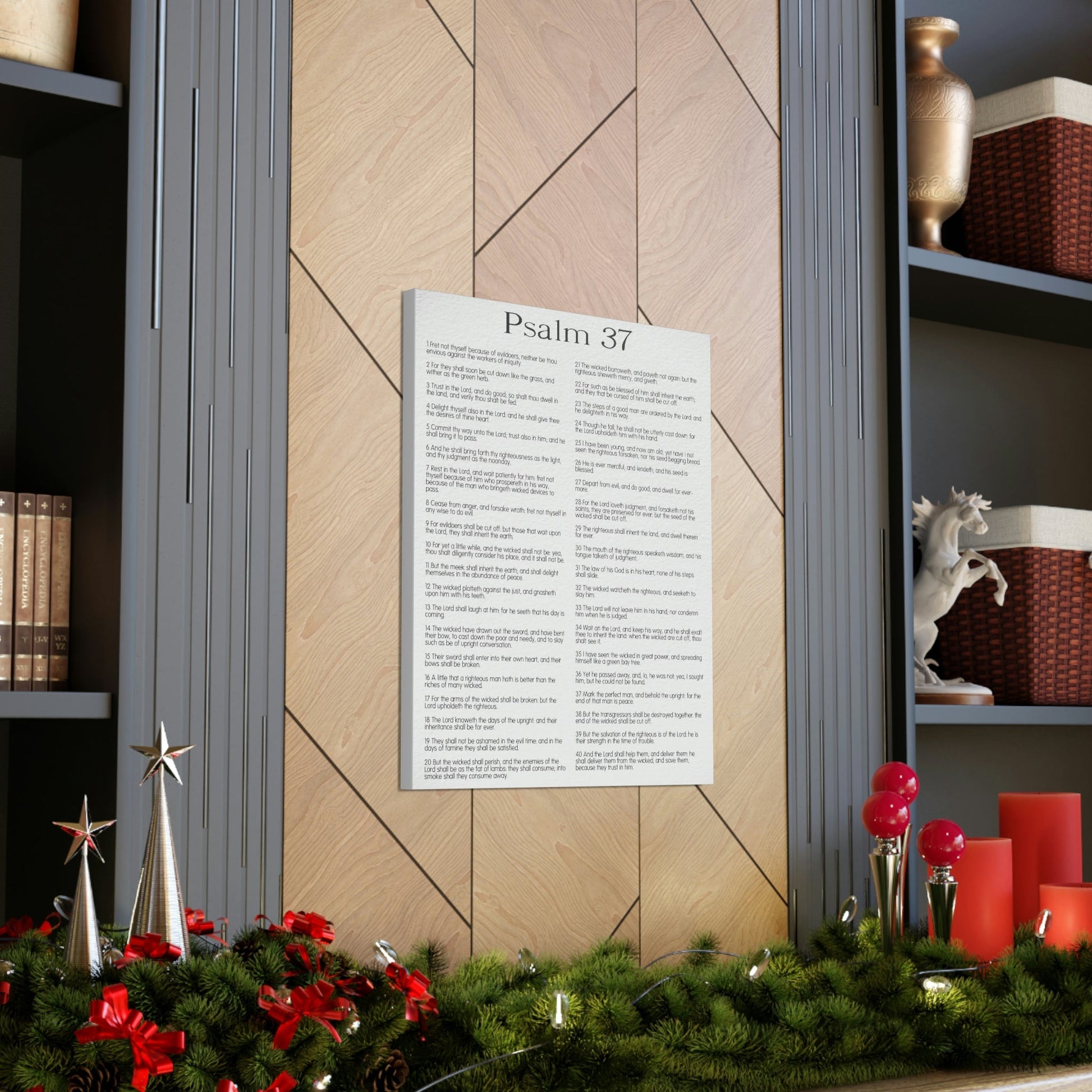 Scripture Walls Psalm 37 Delighting in His Righteousness Christian Wall Art Bible Verse Print Ready to Hang Unframed-Express Your Love Gifts