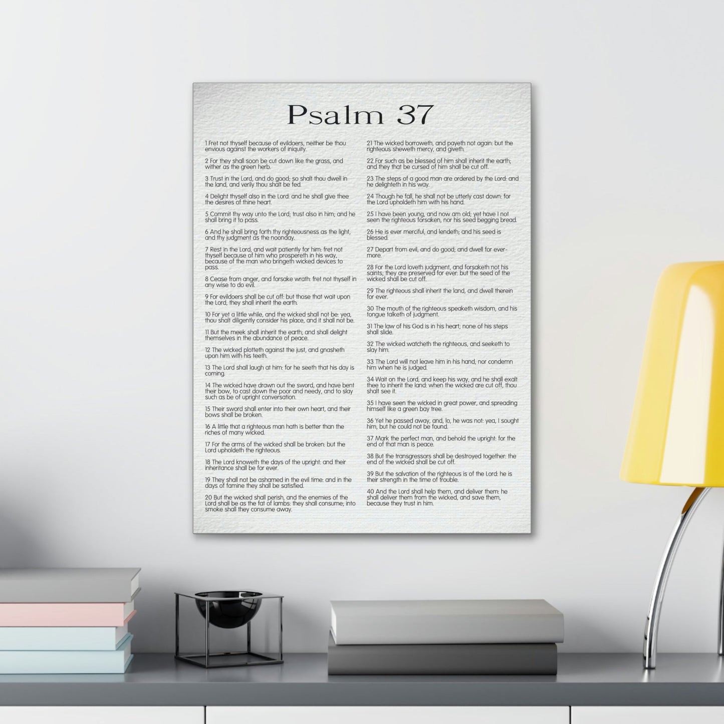 Scripture Walls Psalm 37 Delighting in His Righteousness Christian Wall Art Bible Verse Print Ready to Hang Unframed-Express Your Love Gifts