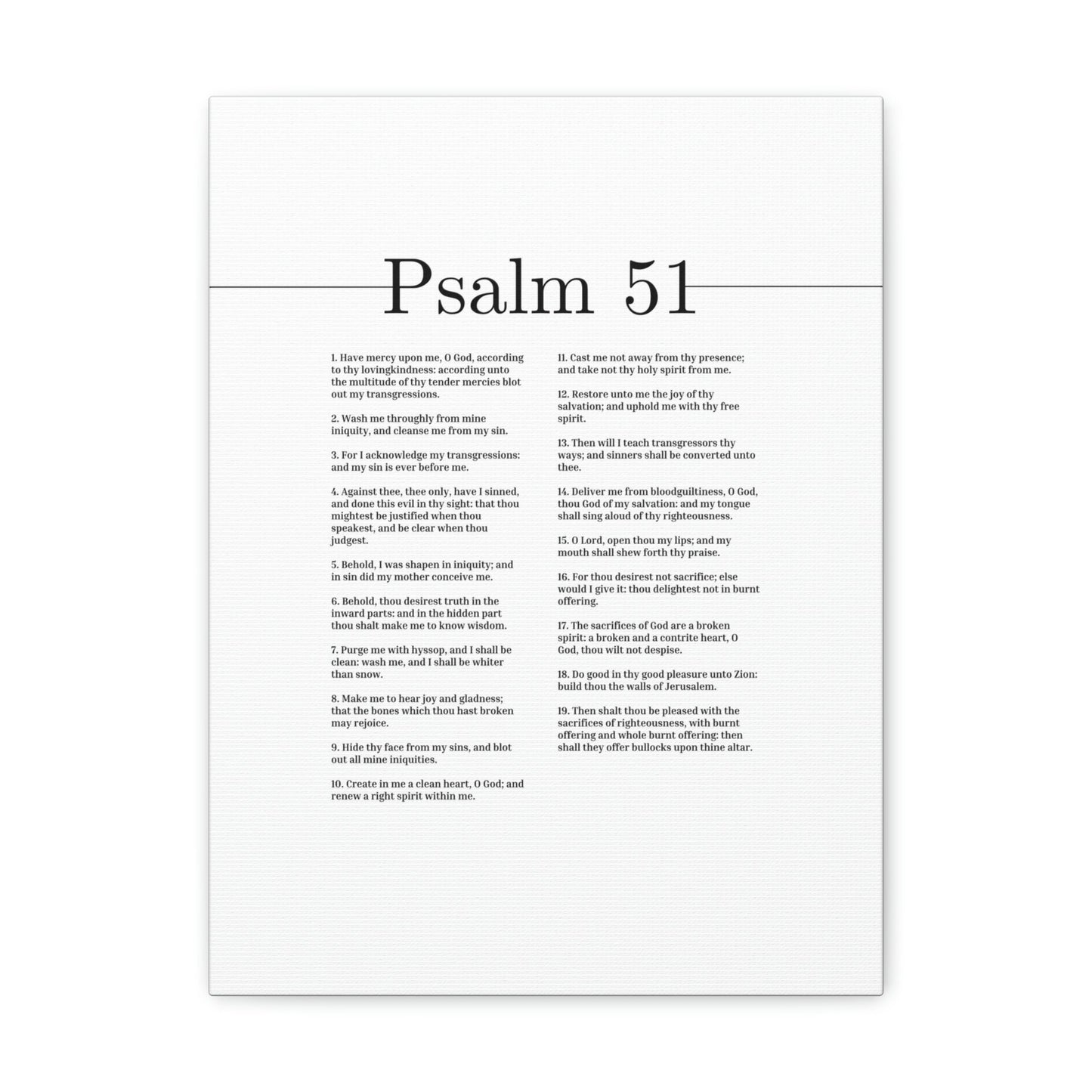 Scripture Walls Psalm 51 God Of My Salvation Christian Wall Art Bible Verse Print Ready to Hang Unframed-Express Your Love Gifts