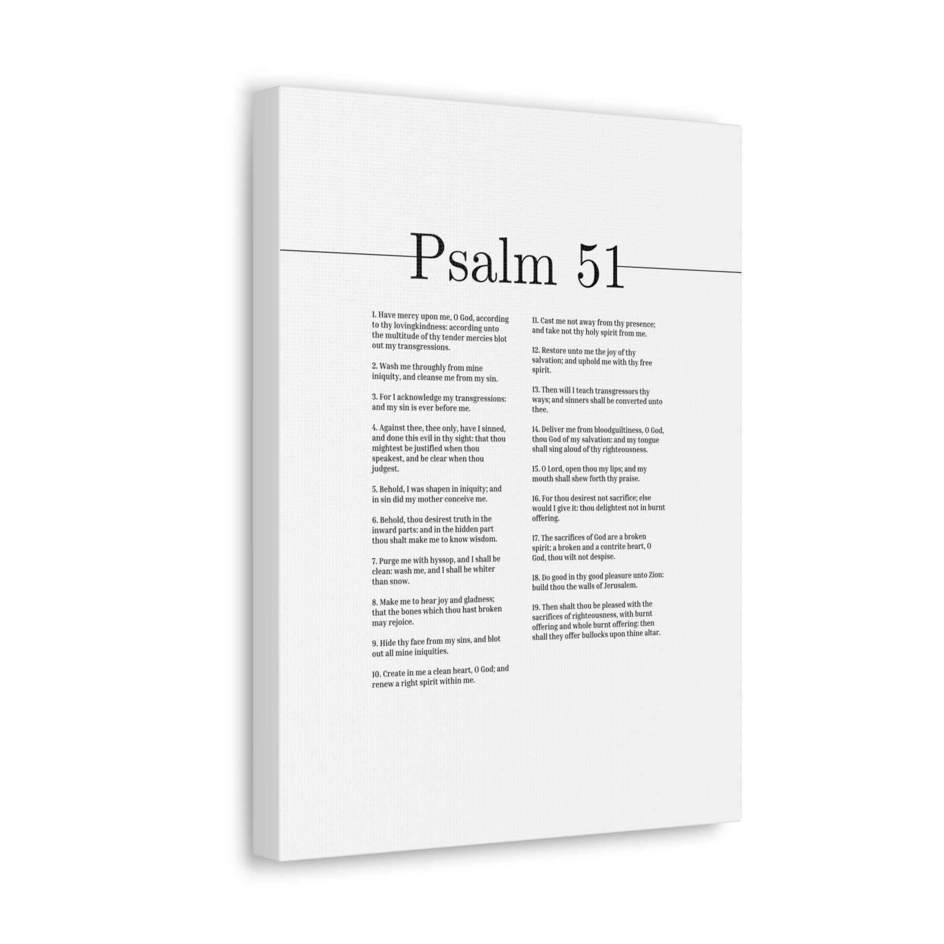 Scripture Walls Psalm 51 God Of My Salvation Christian Wall Art Bible Verse Print Ready to Hang Unframed-Express Your Love Gifts