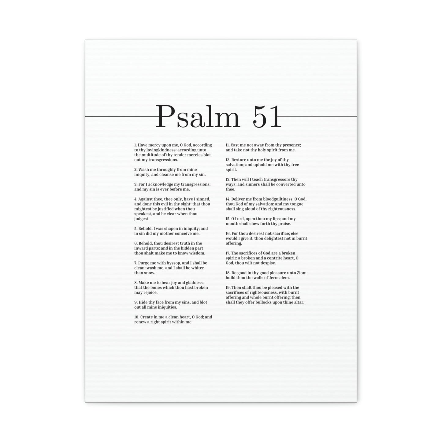 Scripture Walls Psalm 51 God Of My Salvation Christian Wall Art Bible Verse Print Ready to Hang Unframed-Express Your Love Gifts