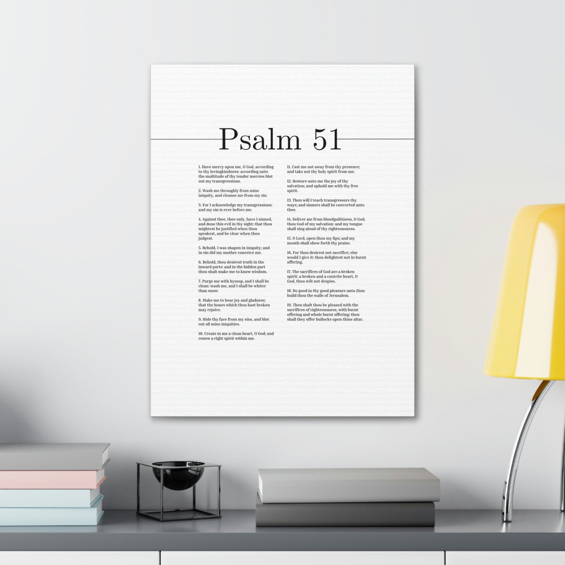 Scripture Walls Psalm 51 God Of My Salvation Christian Wall Art Bible Verse Print Ready to Hang Unframed-Express Your Love Gifts