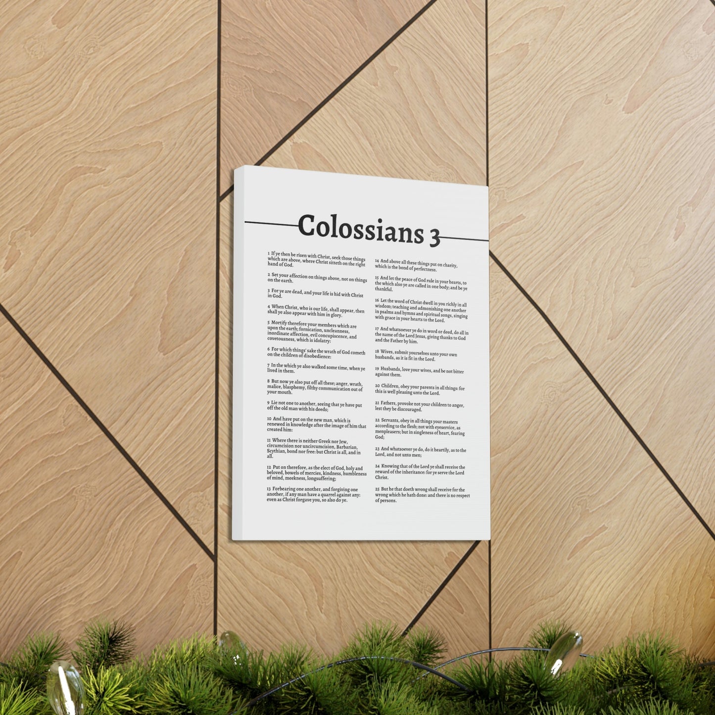 Scripture Walls Put On The New Self Colossians 3 White Bible Canvas Christian Wall Art Ready to Hang Unframed-Express Your Love Gifts