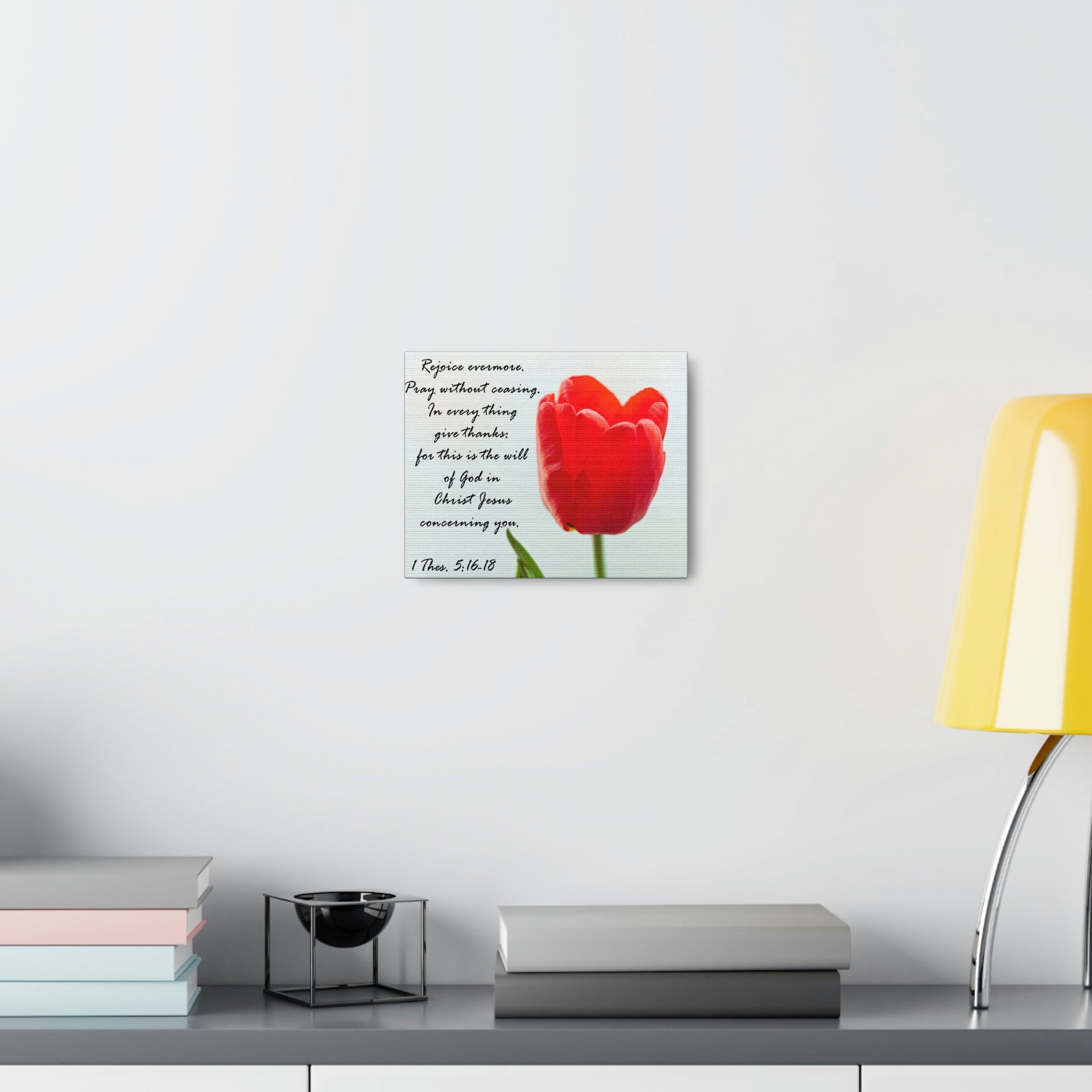 Scripture Walls Rejoice Evermore 1 Thes. 5:17 Bible Verse Canvas Christian Wall Art Ready to Hang Unframed-Express Your Love Gifts