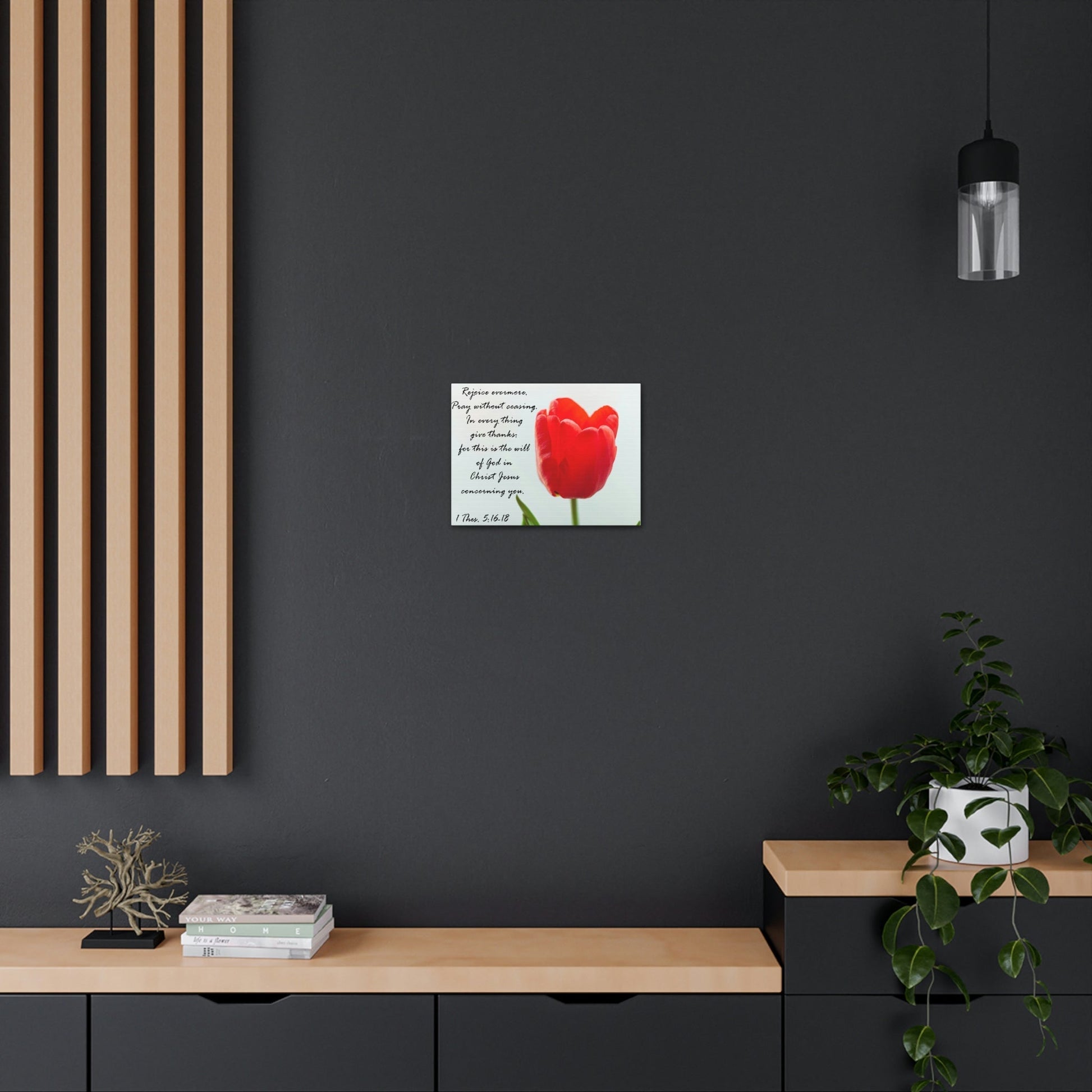 Scripture Walls Rejoice Evermore 1 Thes. 5:17 Bible Verse Canvas Christian Wall Art Ready to Hang Unframed-Express Your Love Gifts