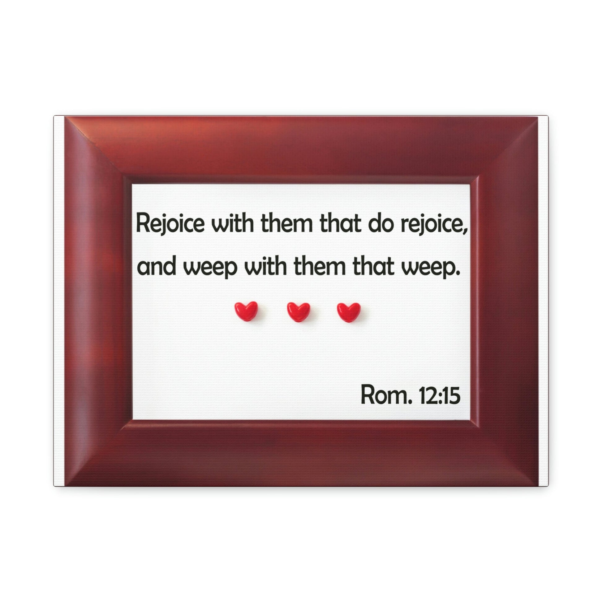 Scripture Walls Rejoice With Them Romans 12:15 Bible Verse Canvas Christian Wall Art Bible Verse Print Ready To Hang Unframed-Express Your Love Gifts