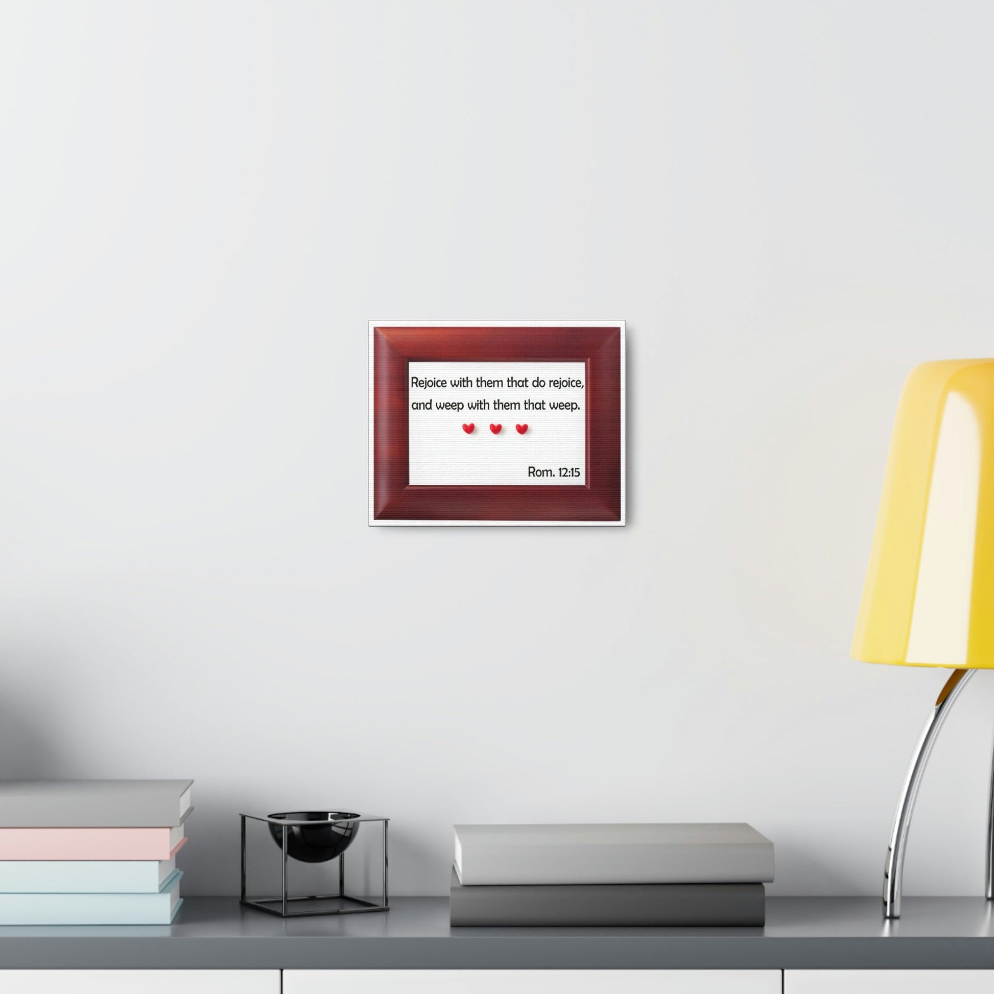 Scripture Walls Rejoice With Them Romans 12:15 Bible Verse Canvas Christian Wall Art Bible Verse Print Ready To Hang Unframed-Express Your Love Gifts
