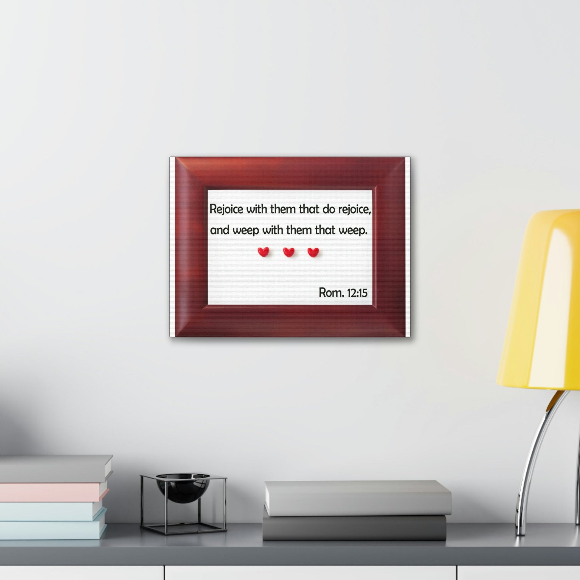 Scripture Walls Rejoice With Them Romans 12:15 Bible Verse Canvas Christian Wall Art Bible Verse Print Ready To Hang Unframed-Express Your Love Gifts