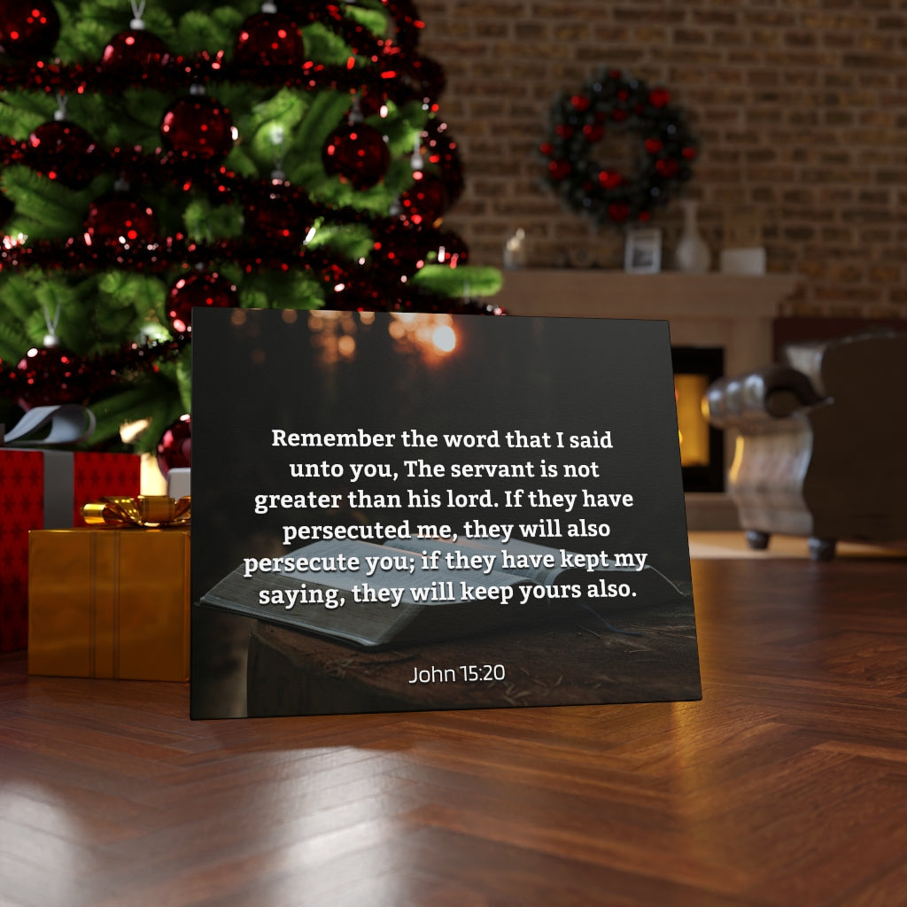 Remember The Word John 15:20 Bible Verse Canvas Christian Wall Art Ready to Hang Unframed-Express Your Love Gifts